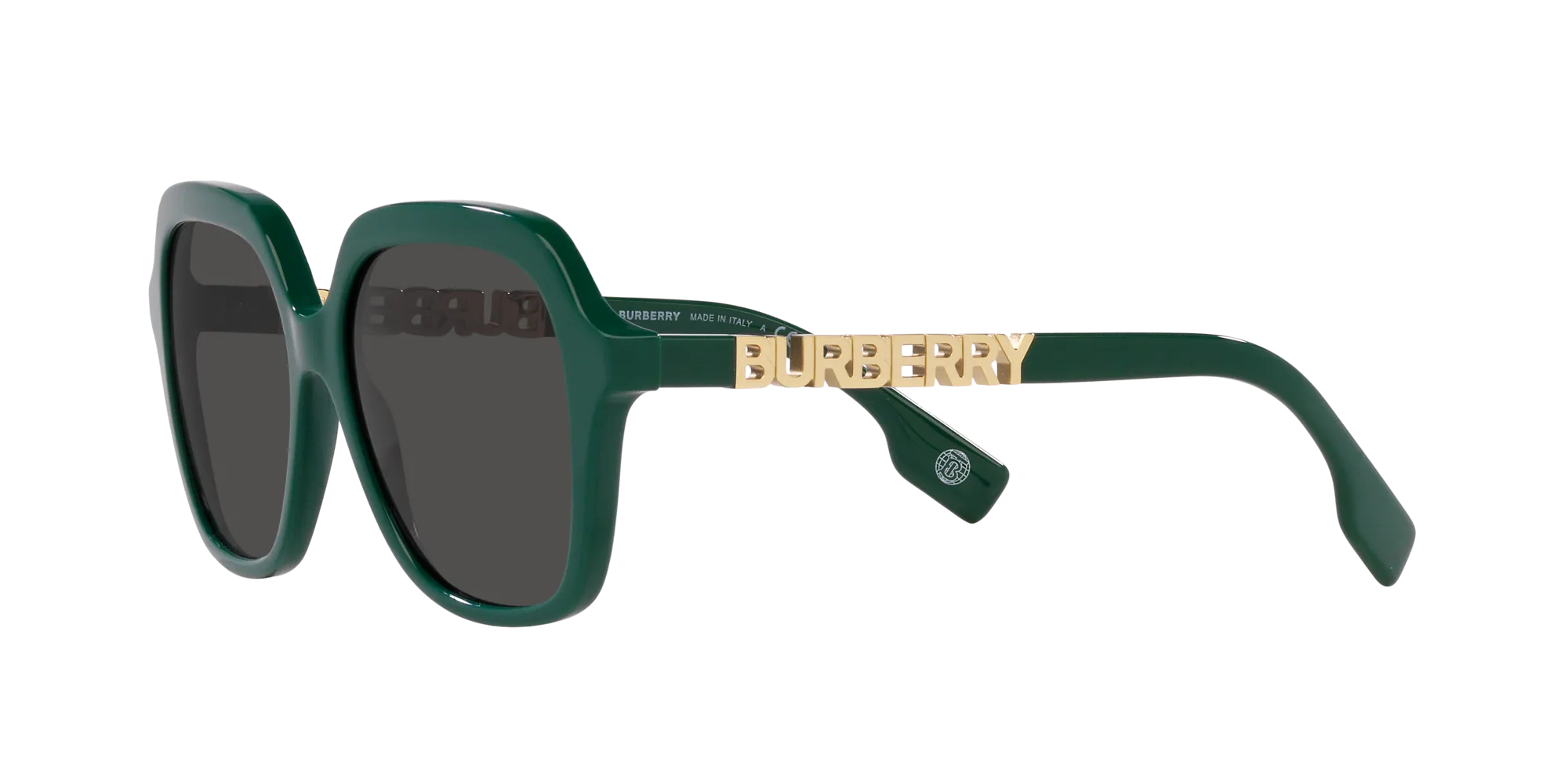 Burberry BE4389 JONI 405987 Occhiali da sole Acetato Verde Grigio Squadrata Normale - immagine 4