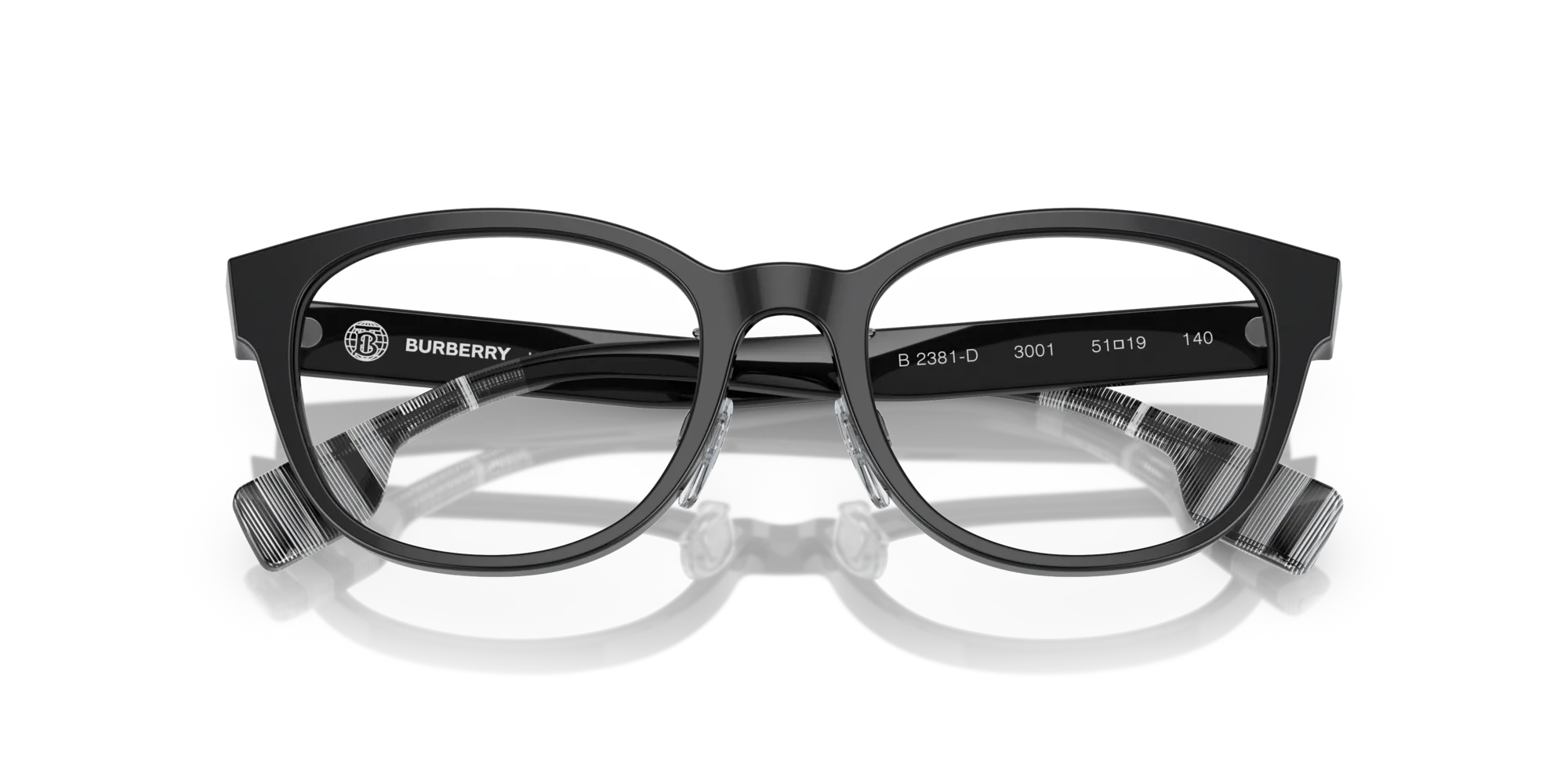 Burberry BE2381D PEYTON 3001 Montature da vista Acetato Nero Squadrata Normale - immagine 2