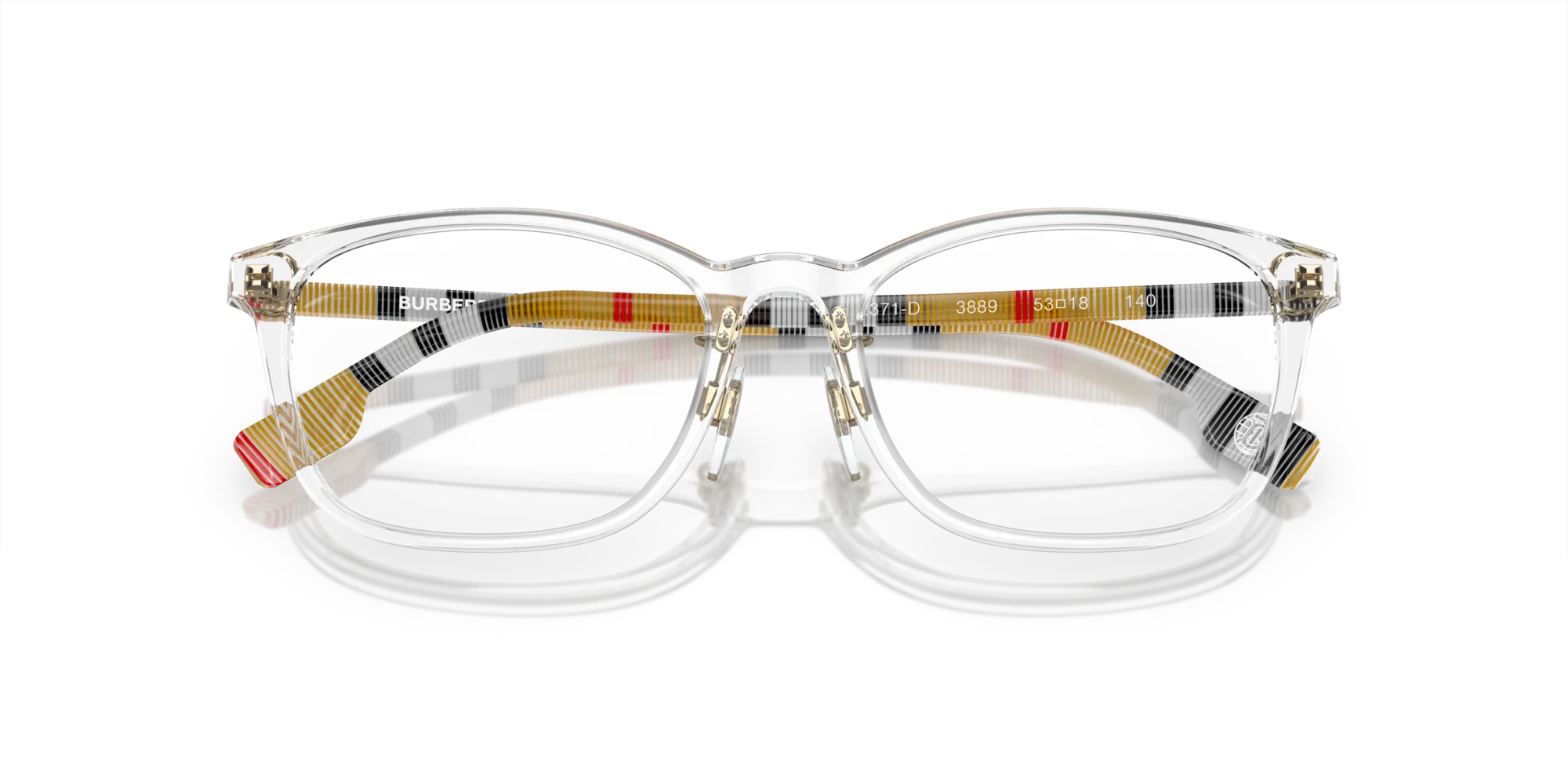 Burberry BE2371D 3889 Montature da vista Acetato Trasparente Squadrata Normale - immagine 2