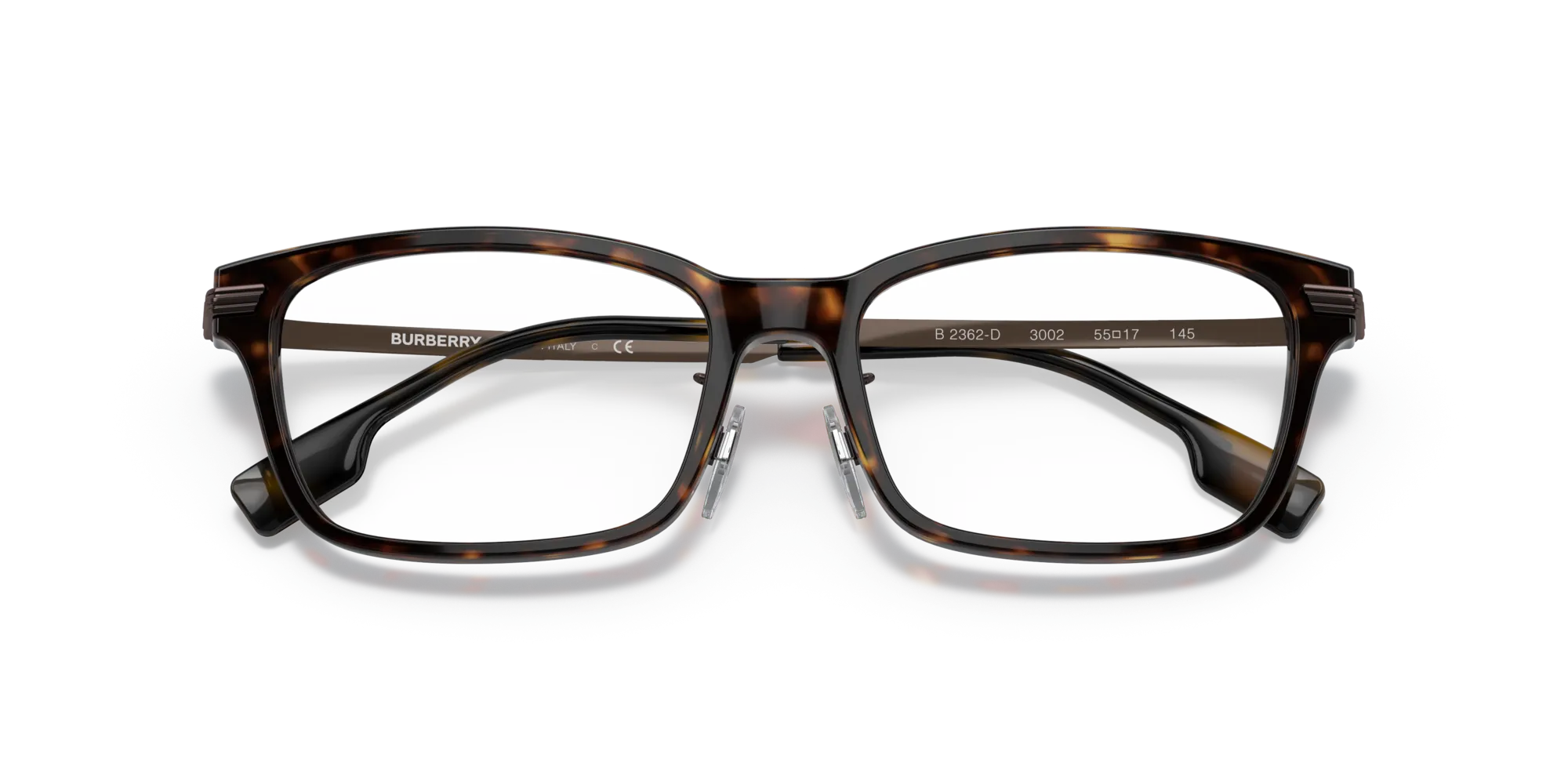 Burberry BE2362D 3002 Montature da vista Acetato Marrone Squadrata Normale - immagine 2