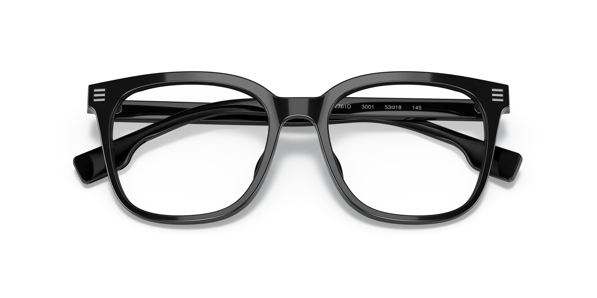 Burberry BE2361D 3001 Montature da vista Acetato Nero Squadrata Normale - immagine 2
