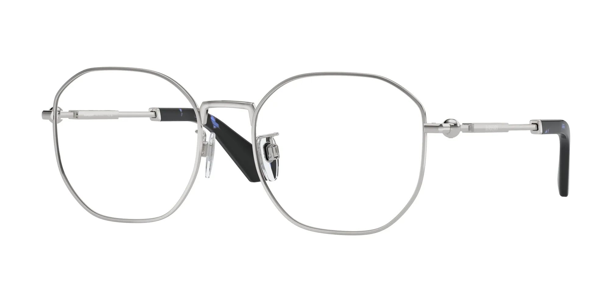 Burberry BE1387D 1005 Montature da vista Metallo Argento Trasparente Geometrica Normale - immagine 1