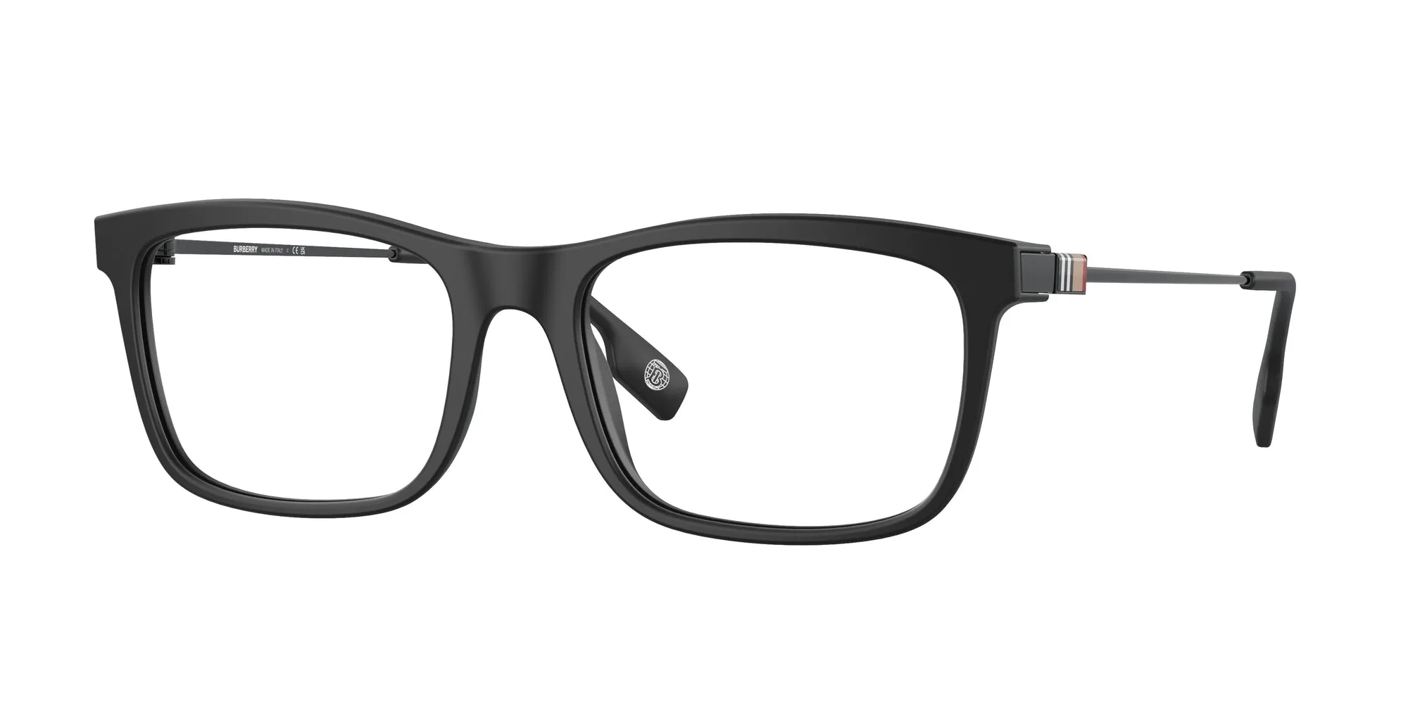 Burberry BE2384 3464 Montature da vista Acetato Nero Trasparente Squadrata Normale - immagine 1