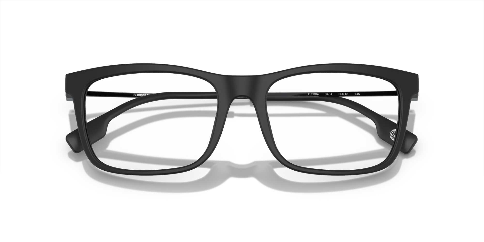 Burberry BE2384 3464 Montature da vista Acetato Nero Squadrata Normale - immagine 2