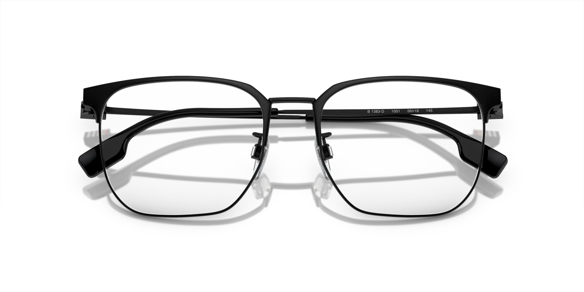 Burberry BE1383D 1001 Montature da vista Metallo Nero Squadrata Normale - immagine 2