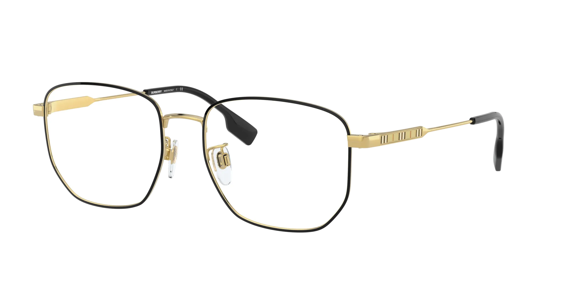 Burberry BE1352D 1318 Montature da vista Acciaio Nero Geometrica Normale - immagine 1