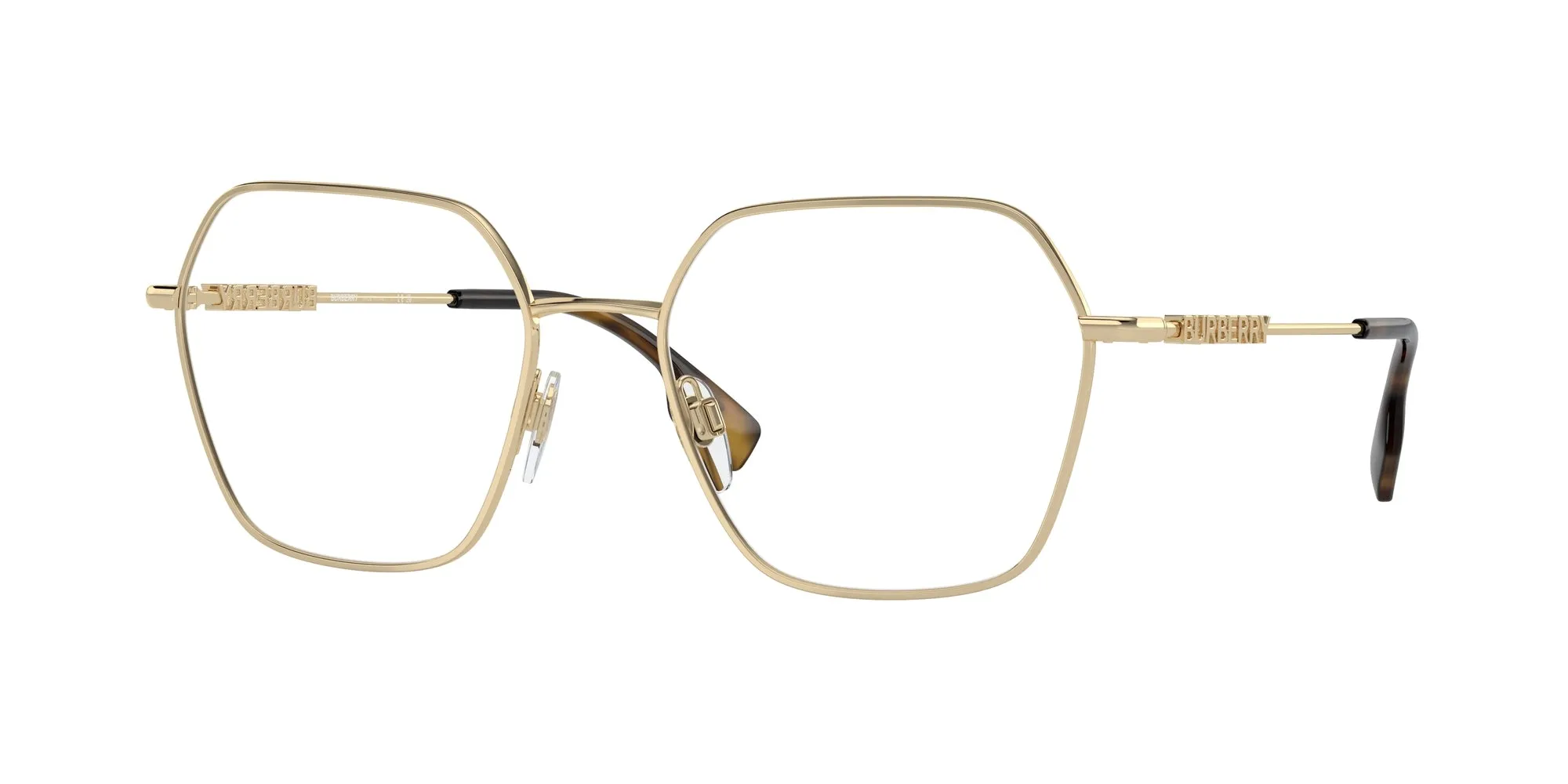 Burberry BE1381 1109 Montature da vista Acciaio Oro Trasparente Geometrica Normale - immagine 1