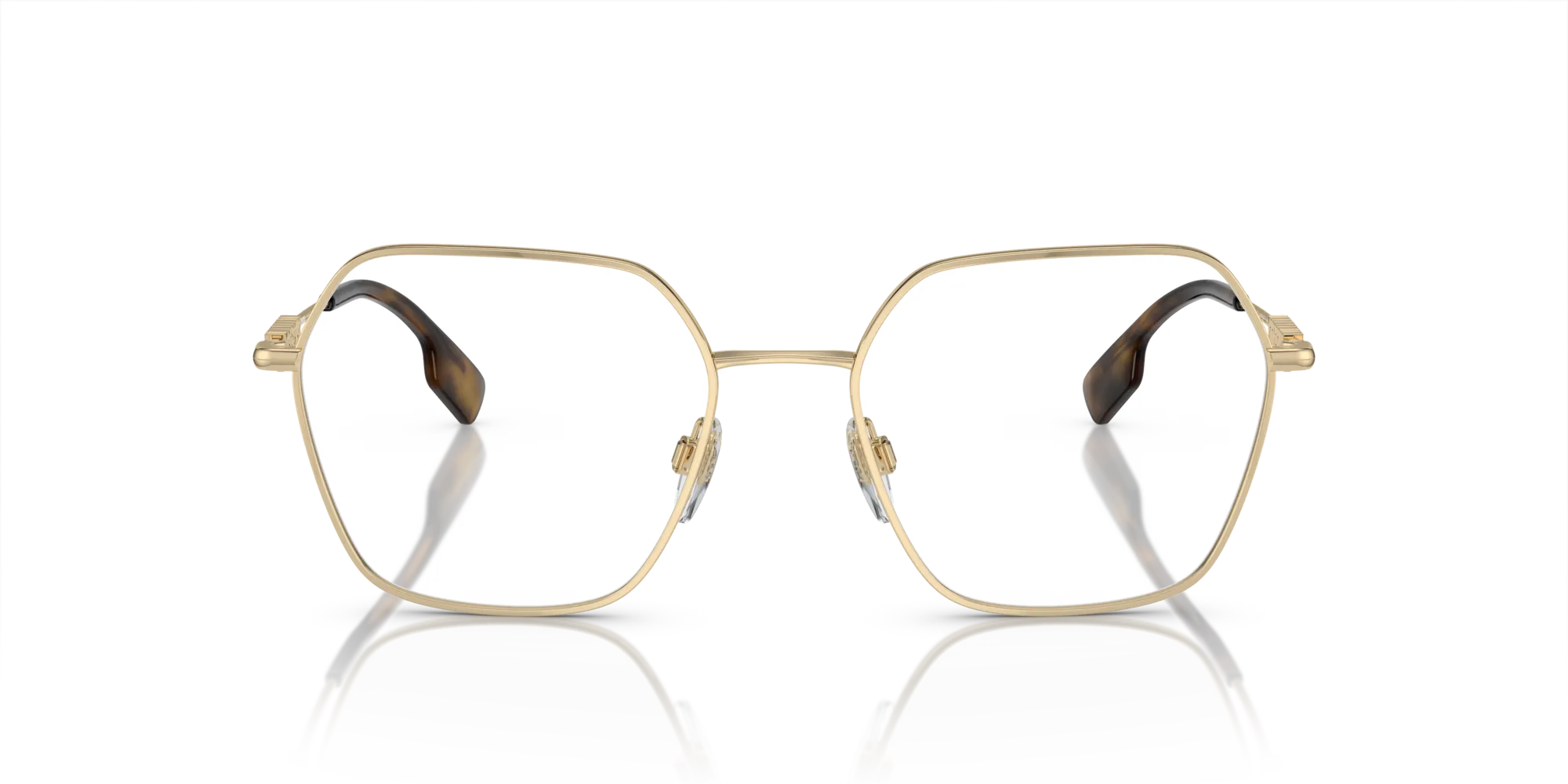 Burberry BE1381 1109 Montature da vista Acciaio Oro Trasparente Geometrica Normale - immagine 3