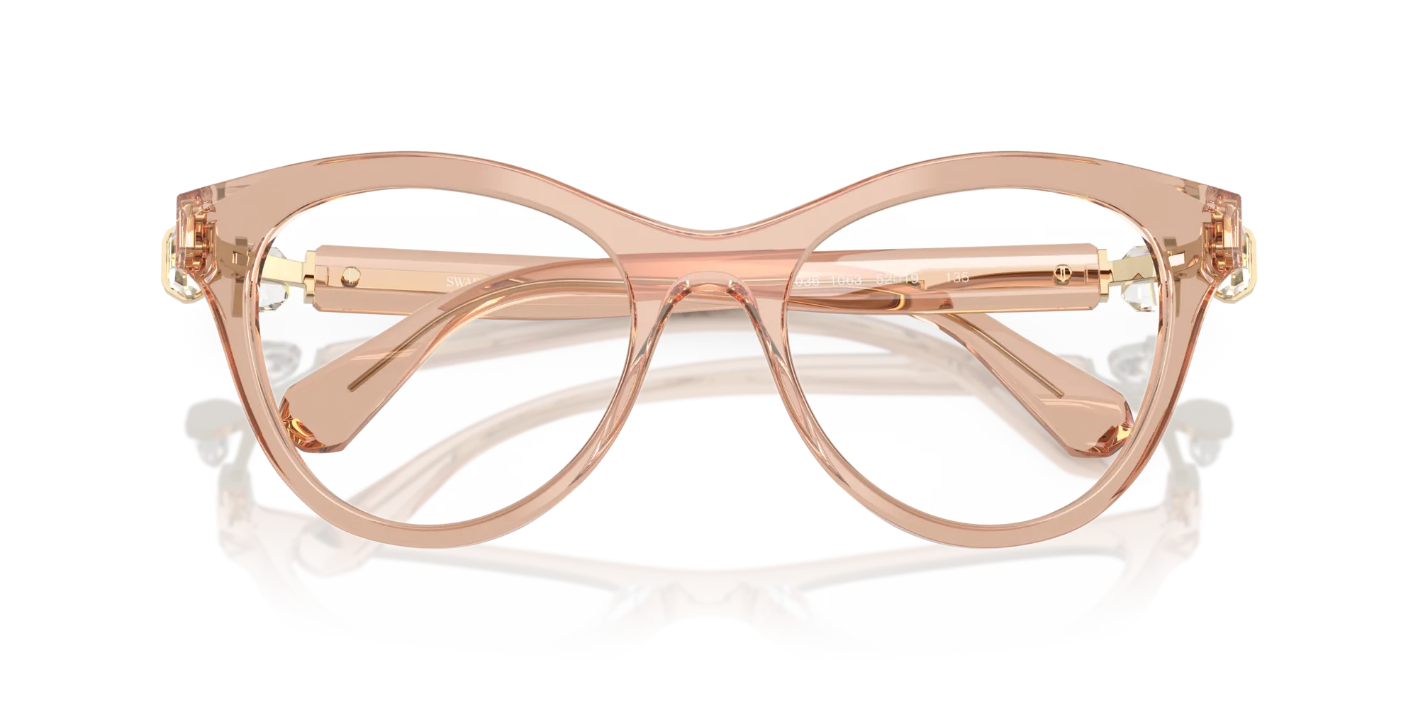 Swarovski SK2036 1063 Montature da vista Acetato Marrone Rotonda Normale - immagine 2