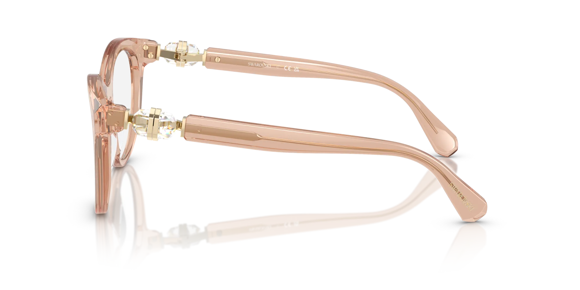 Swarovski SK2036 1063 Montature da vista Acetato Marrone Rotonda Normale - immagine 4