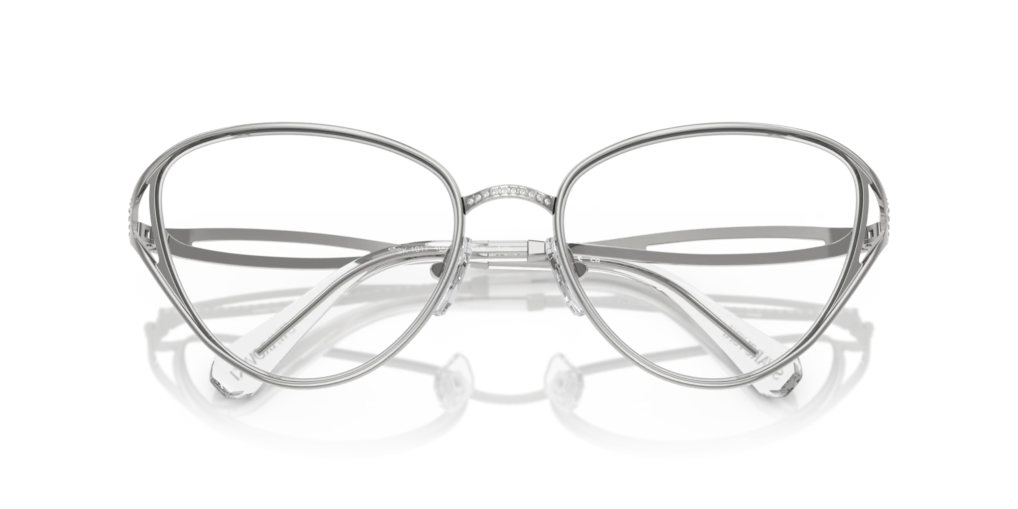 Swarovski SK1017 4001 Montature da vista Metallo Argento Cat Eye Normale - immagine 2