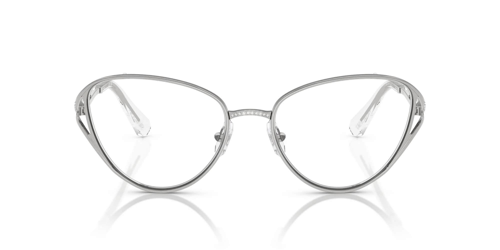 Swarovski SK1017 4001 Montature da vista Metallo Argento Cat Eye Normale - immagine 3
