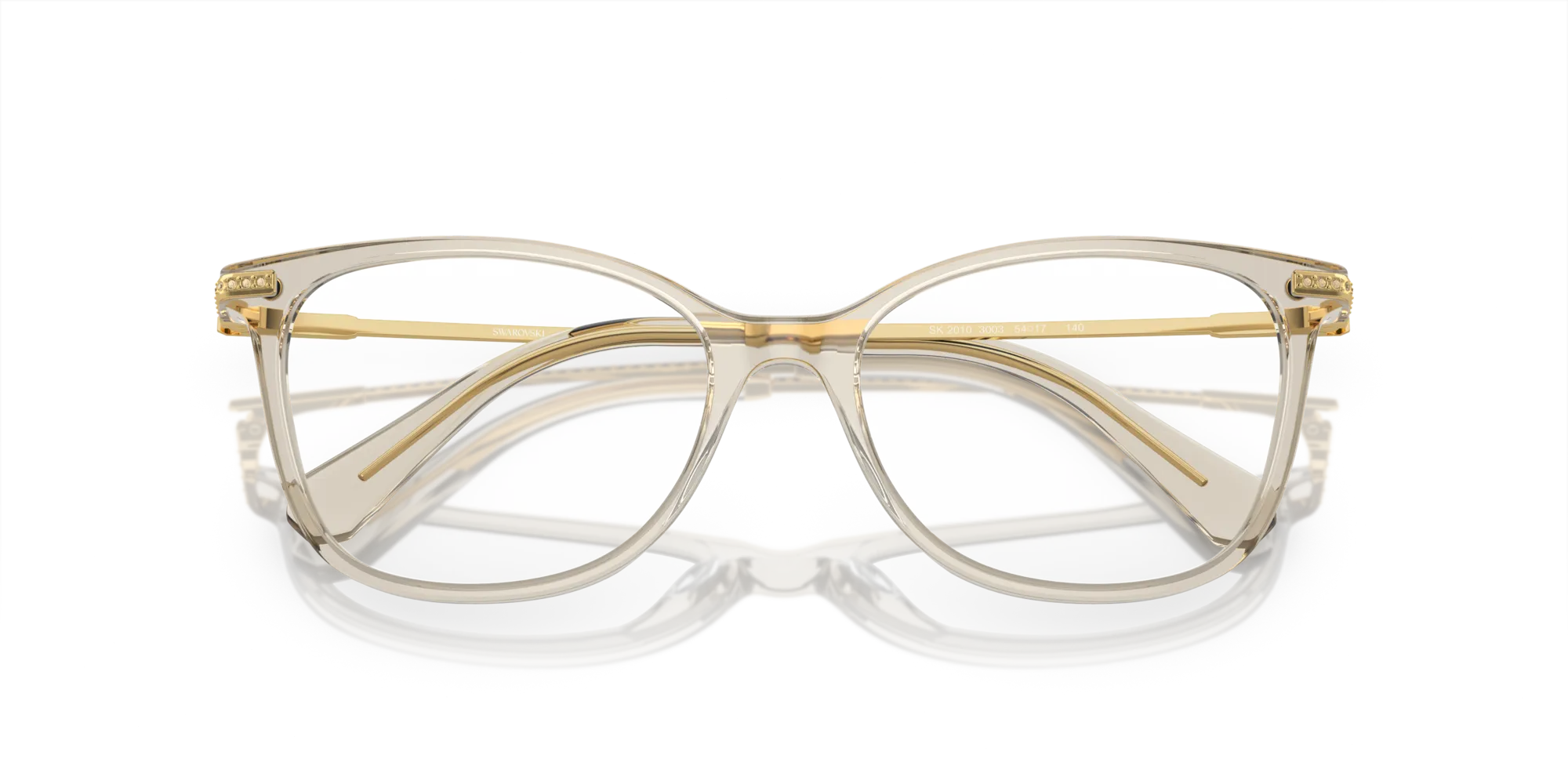 Swarovski SK2010 3003 Montature da vista Acetato Beige Squadrata Normale - immagine 2
