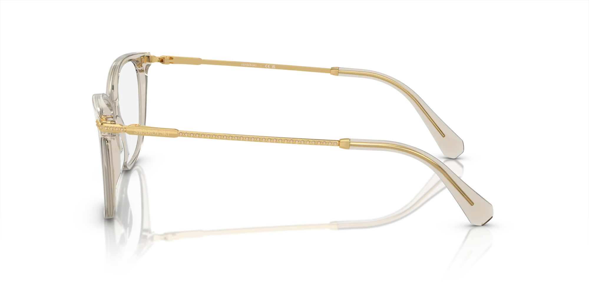 Swarovski SK2010 3003 Montature da vista Acetato Beige Squadrata Normale - immagine 4