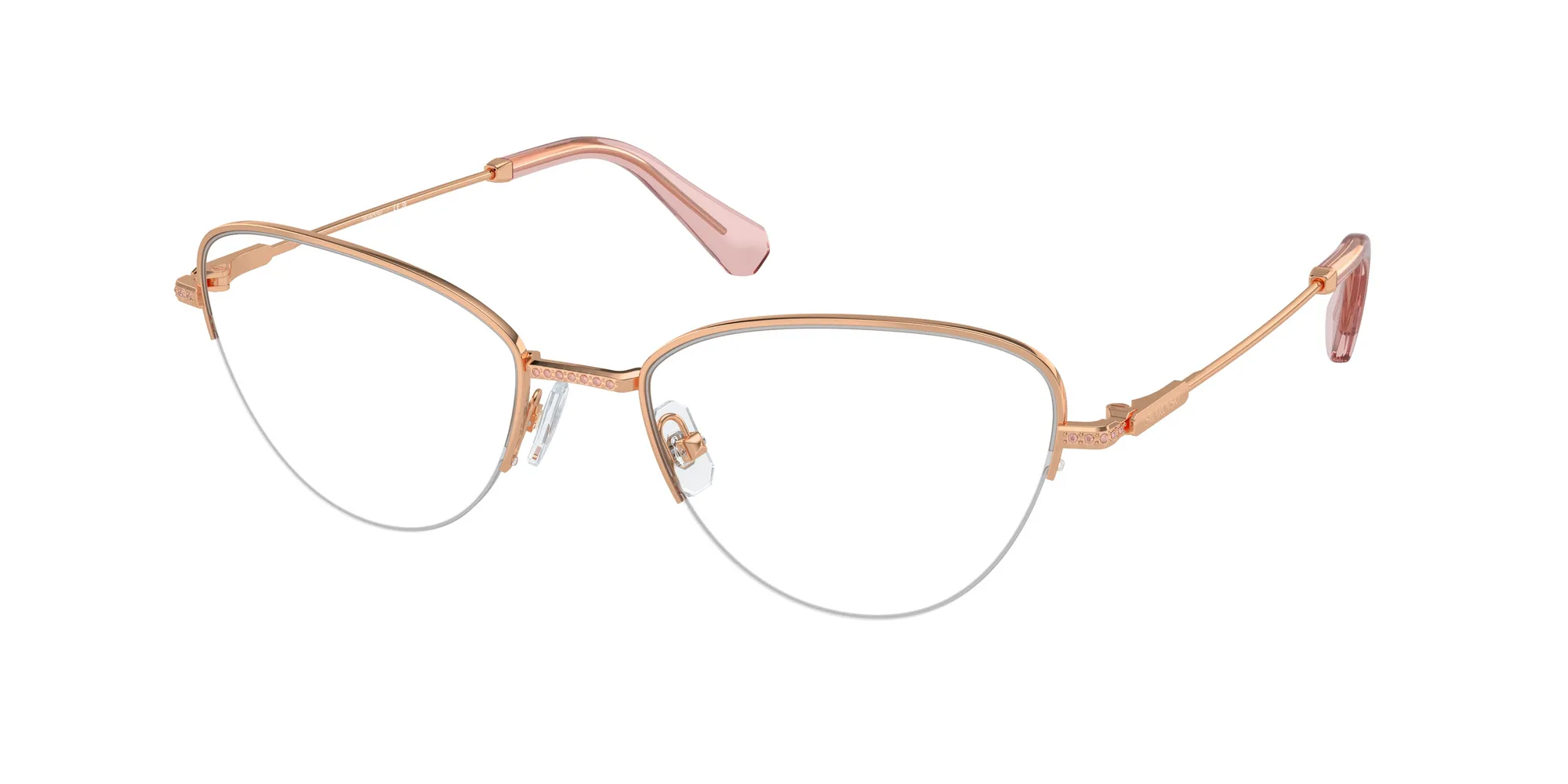 Swarovski SK1010 4014 Montature da vista Metallo Oro Trasparente Cat Eye Normale - immagine 1