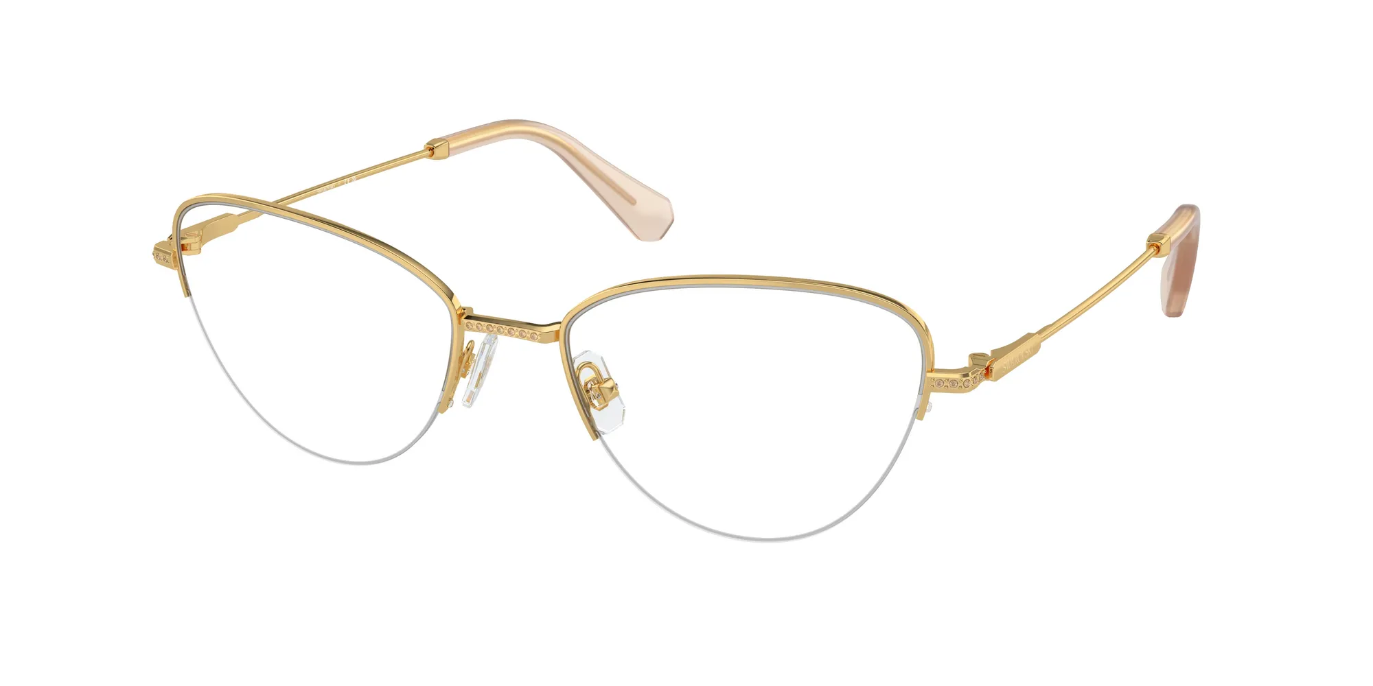 Swarovski SK1010 4004 Montature da vista Metallo Oro Trasparente Cat Eye Normale - immagine 1