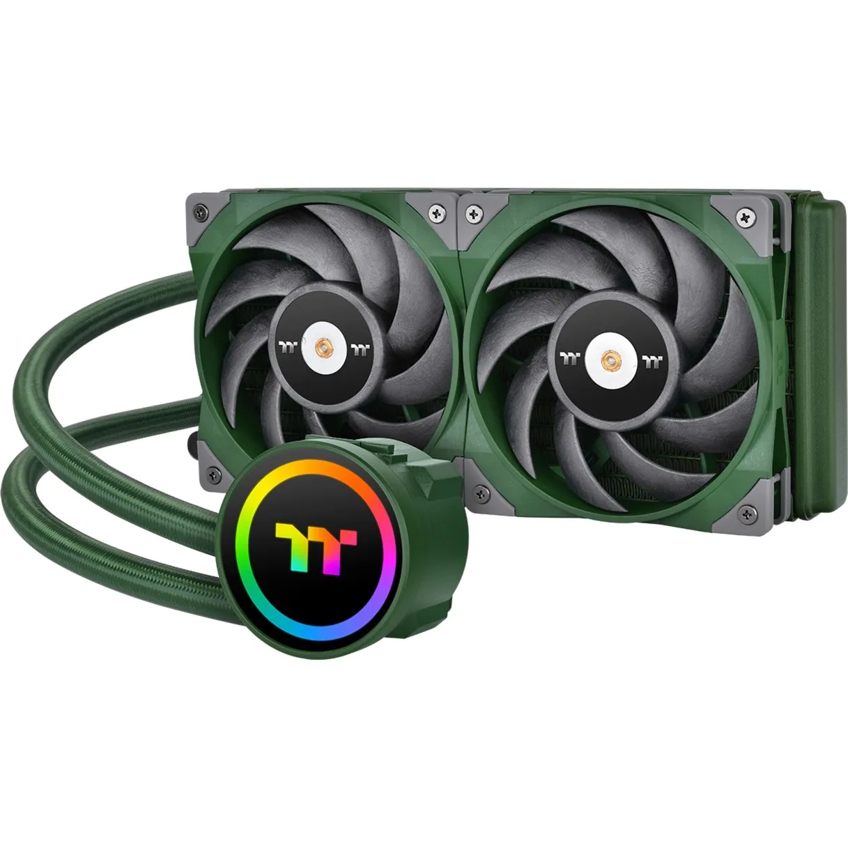 CL-W319-PL12RG-A sistema di raffreddamento per computer Processore Raffreddatore di liquidi tutto in uno 12 cm Verde 1 pz, Raffreddamento ad acqua - immagine 1