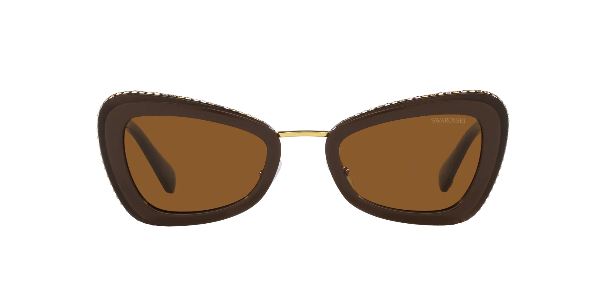 Swarovski SK6012 101173 Occhiali da sole Acetato Marrone Marrone Geometrica Normale - immagine 2