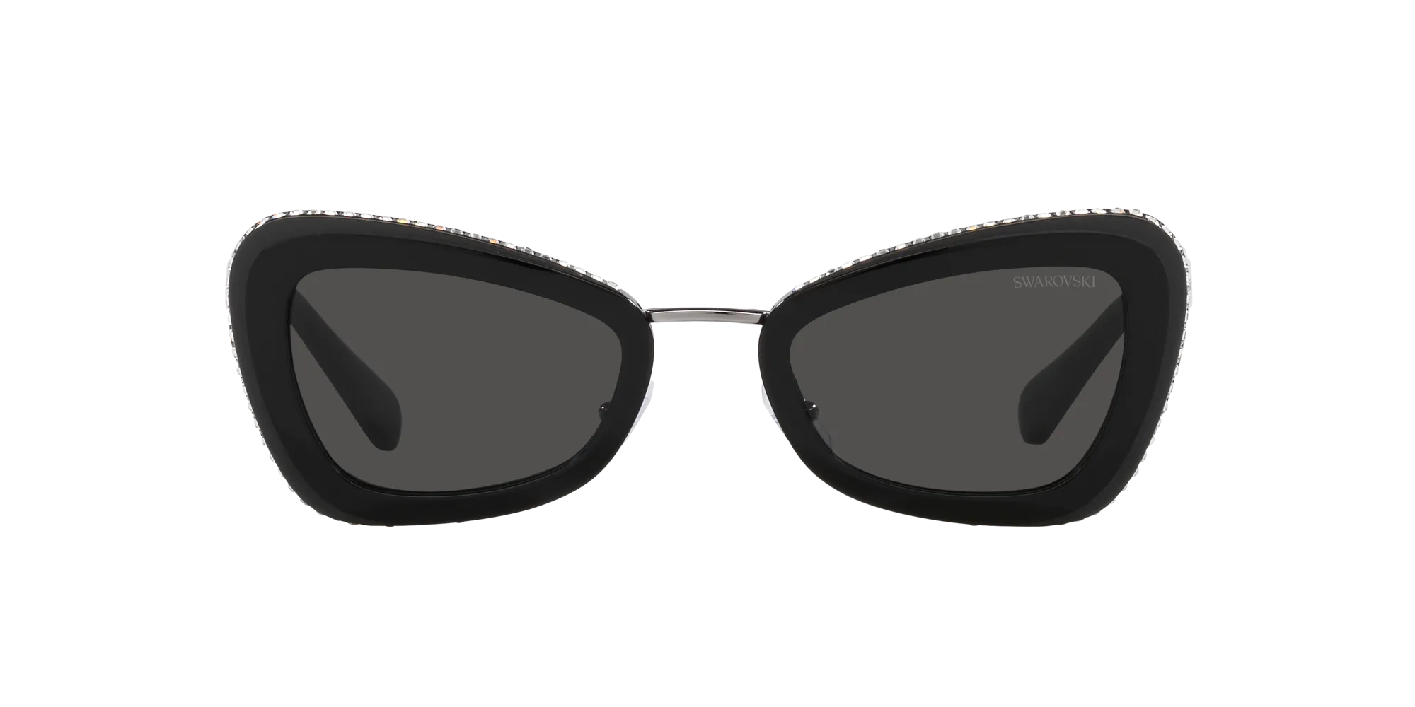 Swarovski SK6012 101087 Occhiali da sole Acetato Nero Grigio Geometrica Normale - immagine 2