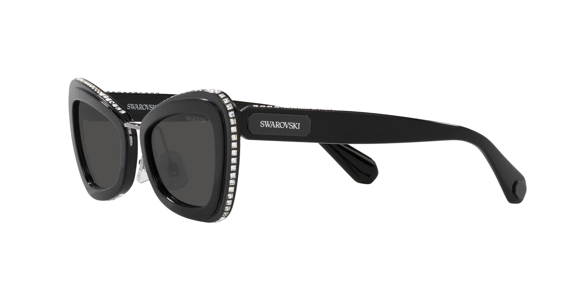 Swarovski SK6012 101087 Occhiali da sole Acetato Nero Grigio Geometrica Normale - immagine 4