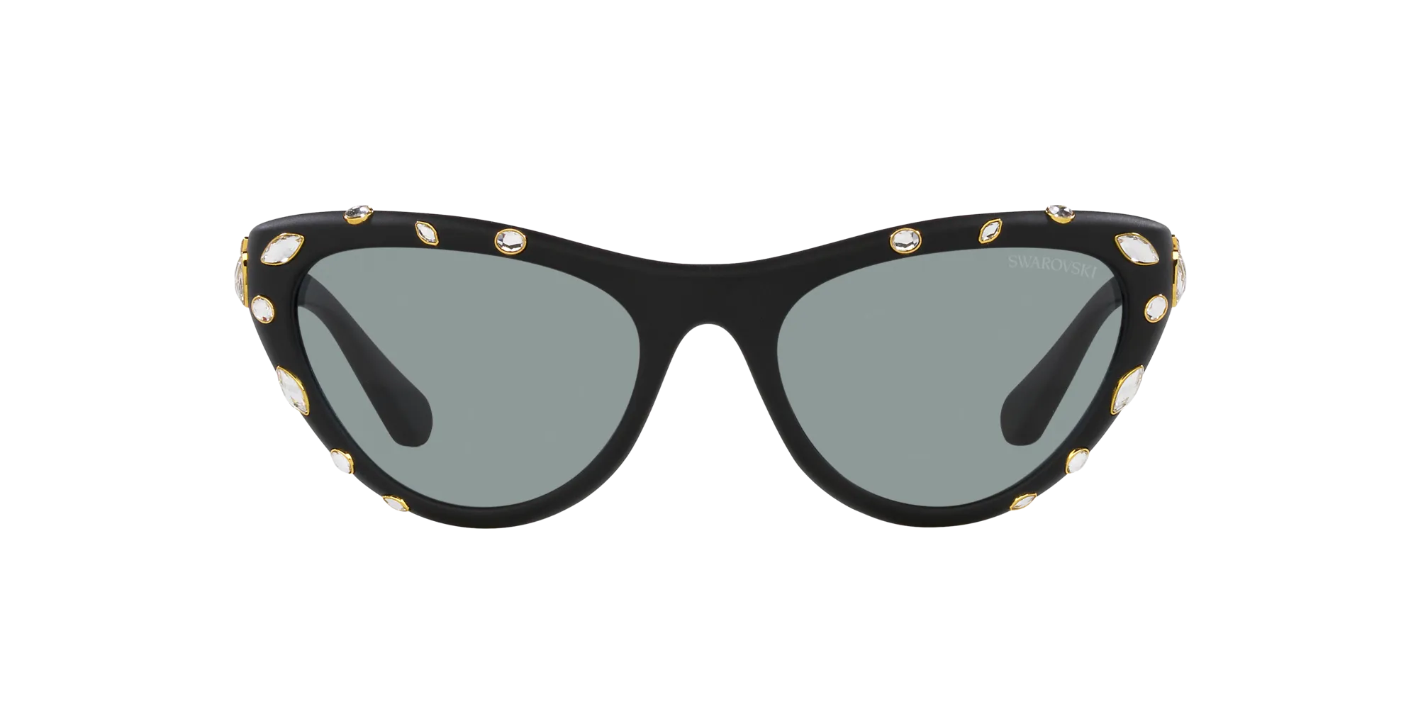 Swarovski SK6007 1020/1 Occhiali da sole Iniettato Nero Grigio Cat Eye Normale - immagine 2