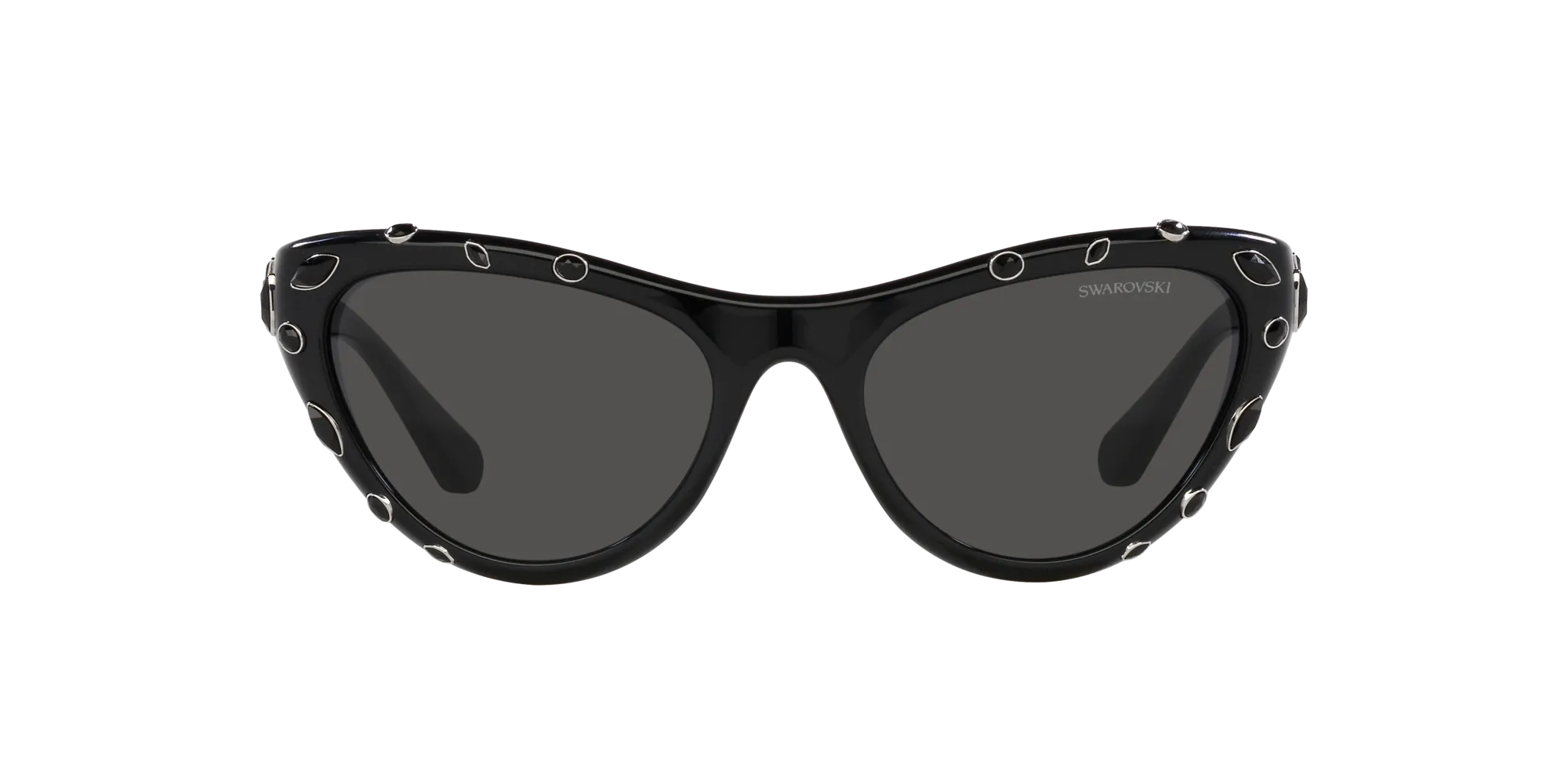 Swarovski SK6007 100187 Occhiali da sole Iniettato Nero Grigio Cat Eye Normale - immagine 2