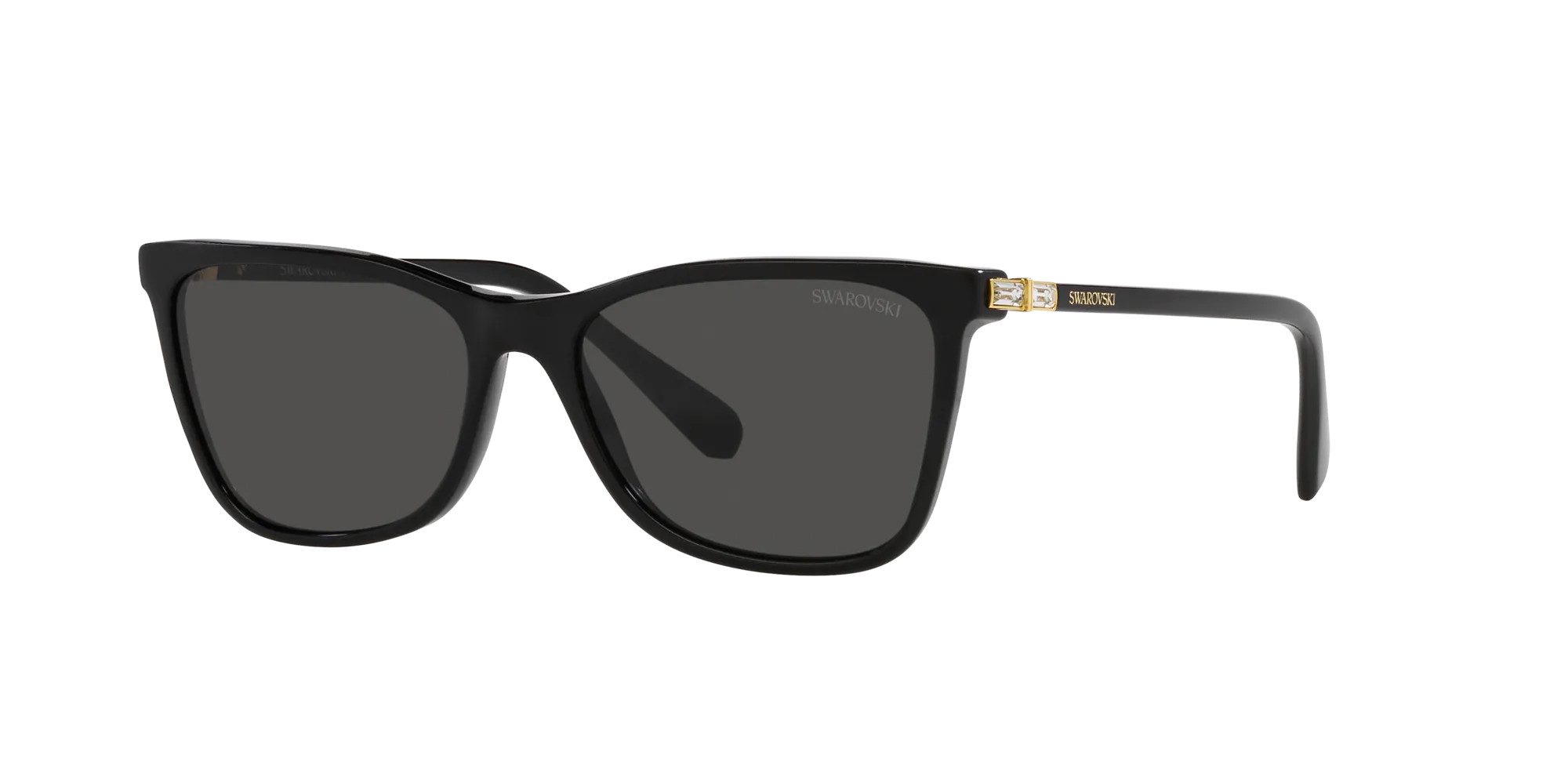 Swarovski SK6004 100187 Occhiali da sole Acetato Nero Grigio Squadrata Normale - immagine 3