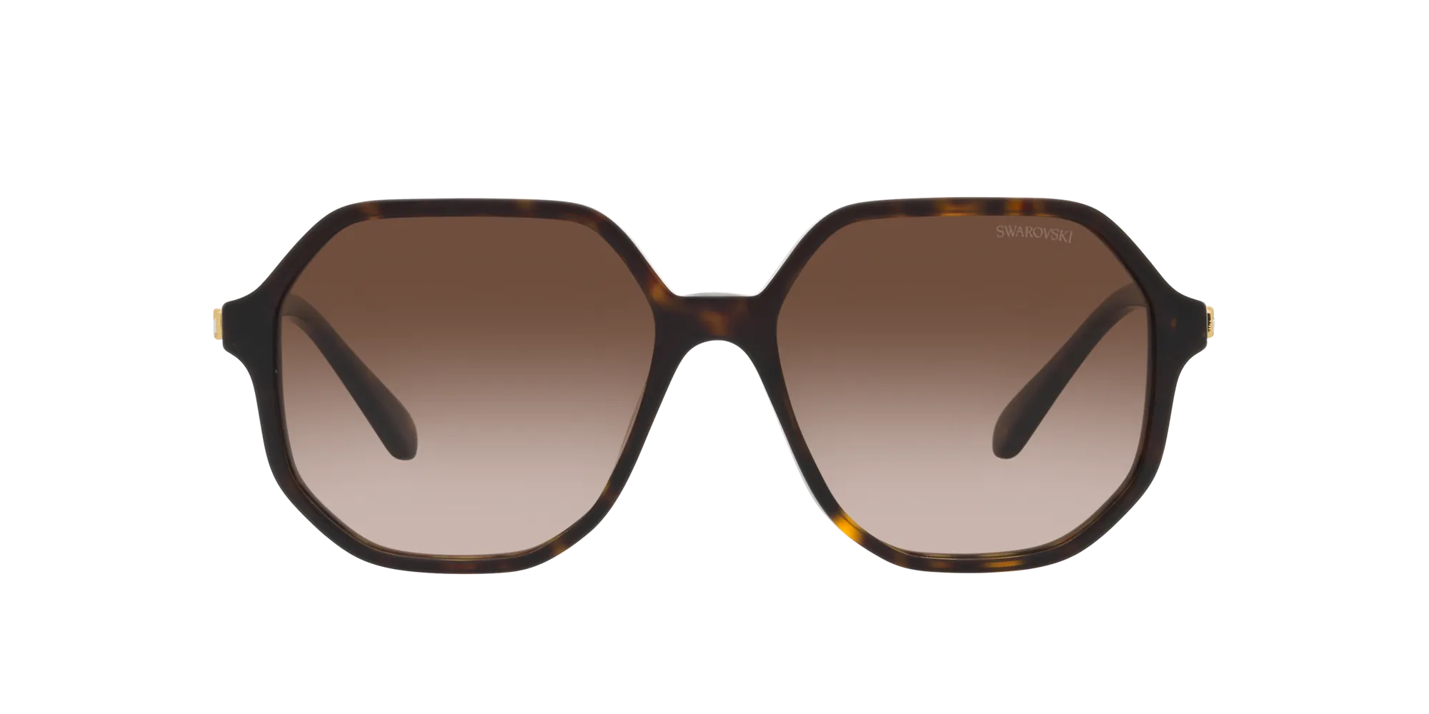 Swarovski SK6003 100213 Occhiali da sole Acetato Tartaruga Marrone Geometrica Normale Sfumato - immagine 2
