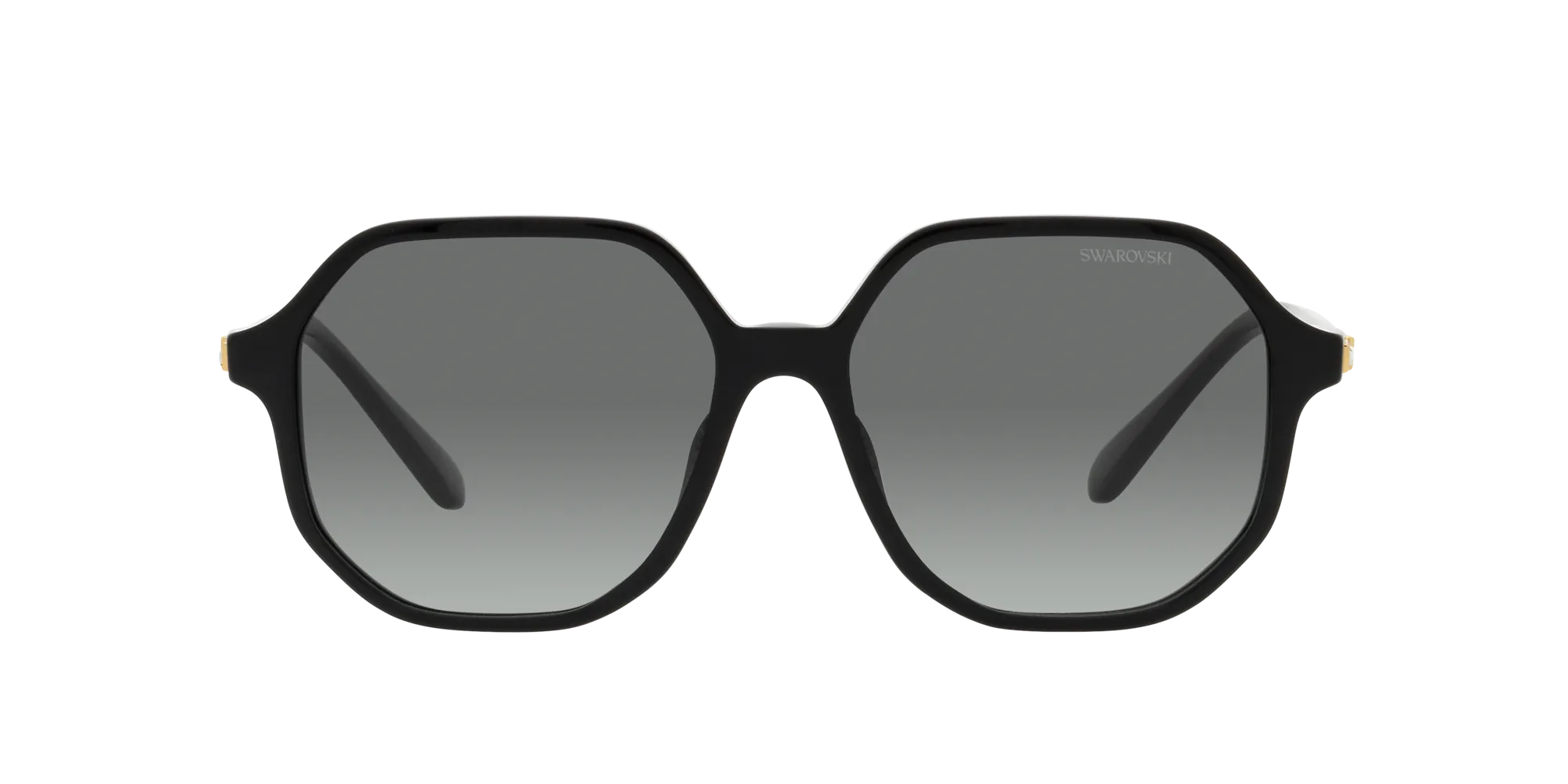 Swarovski SK6003 100111 Occhiali da sole Acetato Nero Grigio Geometrica Normale Sfumato - immagine 2