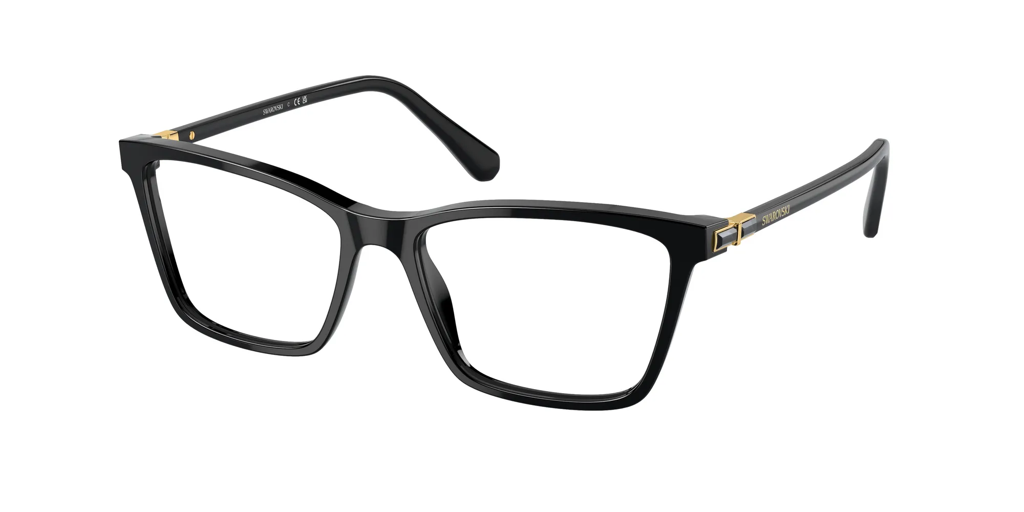 Swarovski SK2015 1001 Montature da vista Acetato Nero Trasparente Squadrata Normale - immagine 1