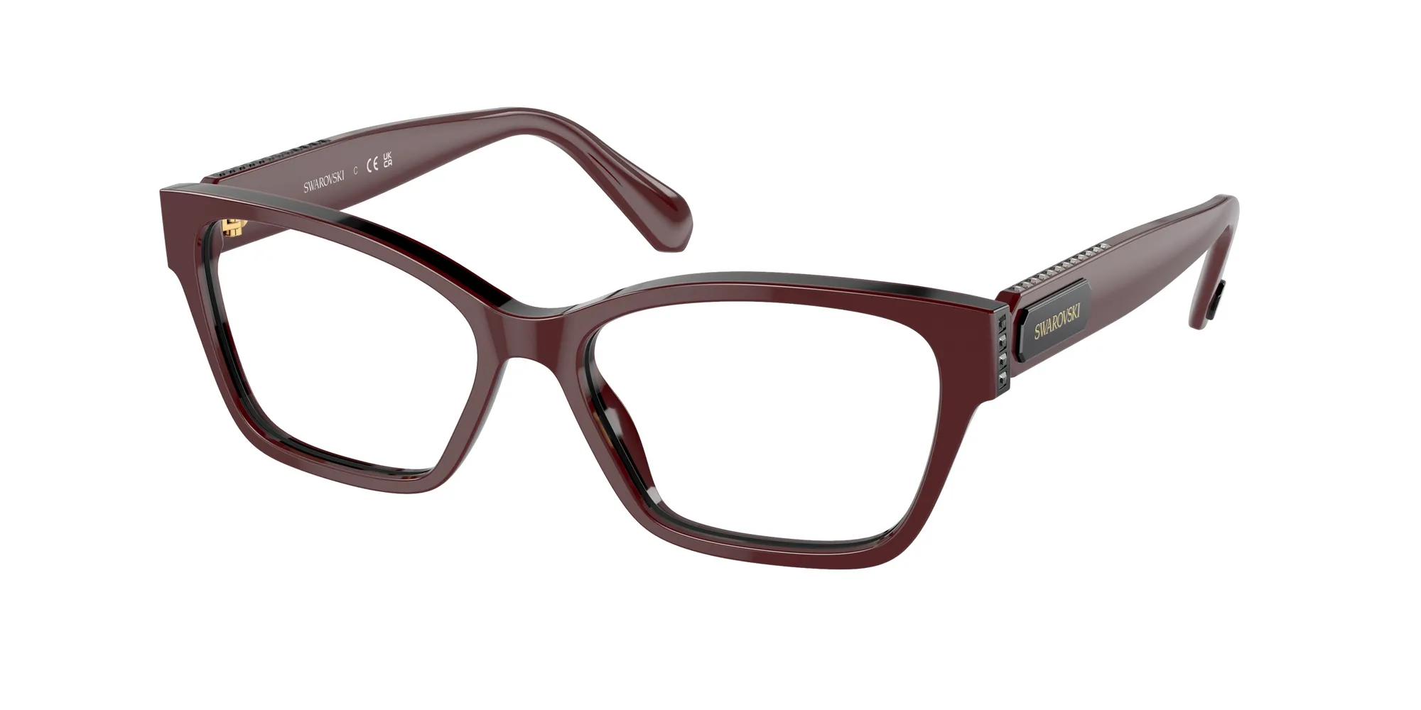 Swarovski SK2013 1019 Montature da vista Acetato Rosso Trasparente Squadrata Normale - immagine 1