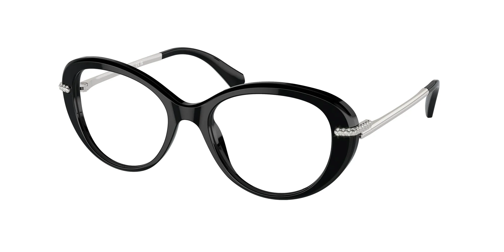 Swarovski SK2001 1038 Montature da vista Acetato Nero Rotonda Normale - immagine 1