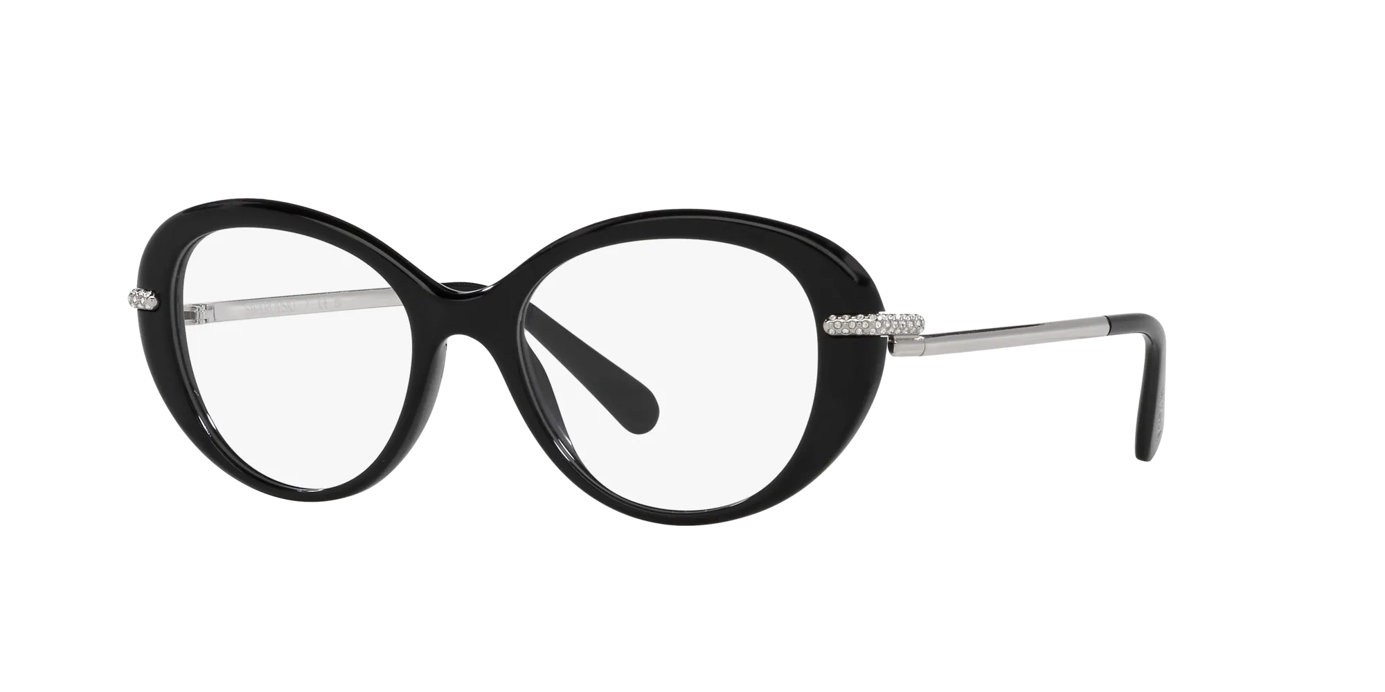Swarovski SK2001 1038 Montature da vista Acetato Nero Rotonda Normale - immagine 3