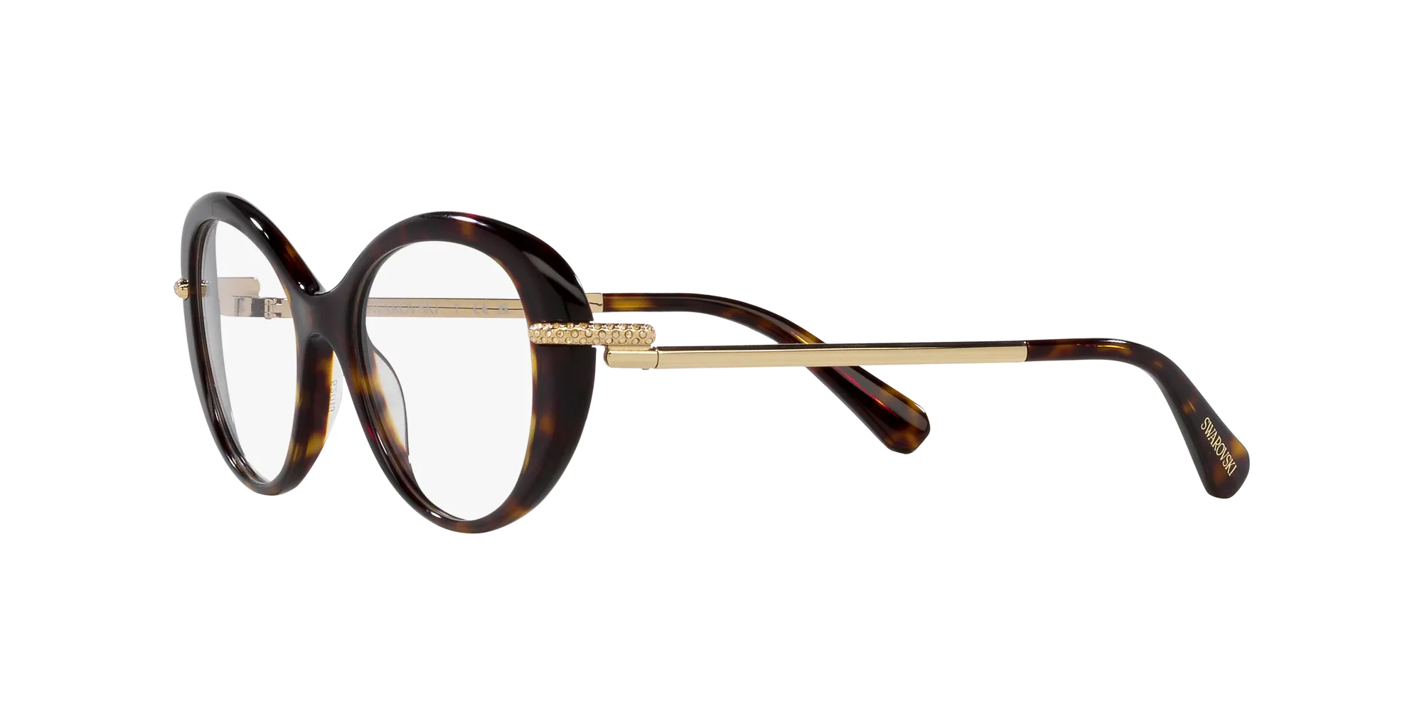 Swarovski SK2001 1002 Montature da vista Acetato Marrone Trasparente Rotonda Normale - immagine 4