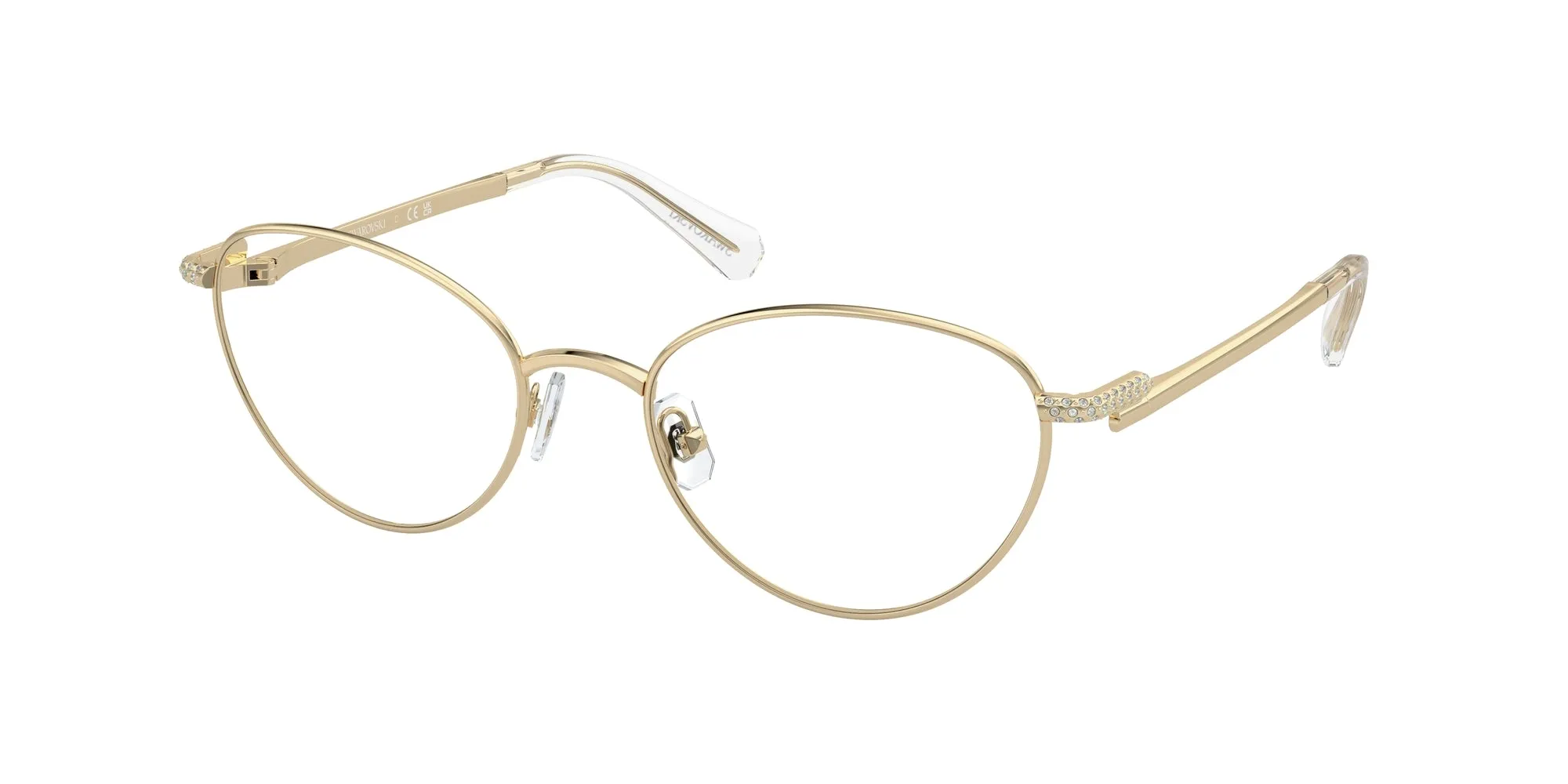Swarovski SK1002 4004 Montature da vista Metallo Oro Rotonda Normale - immagine 1