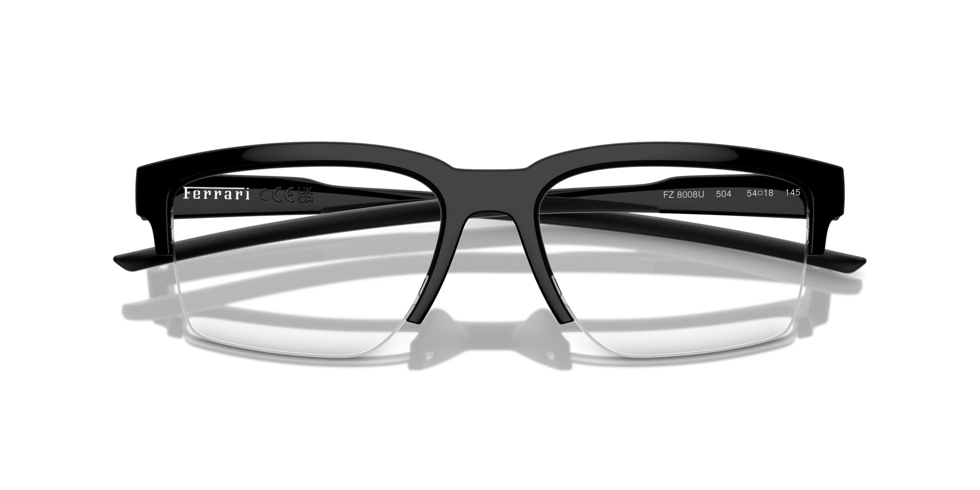 Ferrari Scuderia FZ8008U 504 Montature da vista Iniettato Nero Geometrica Normale - immagine 2