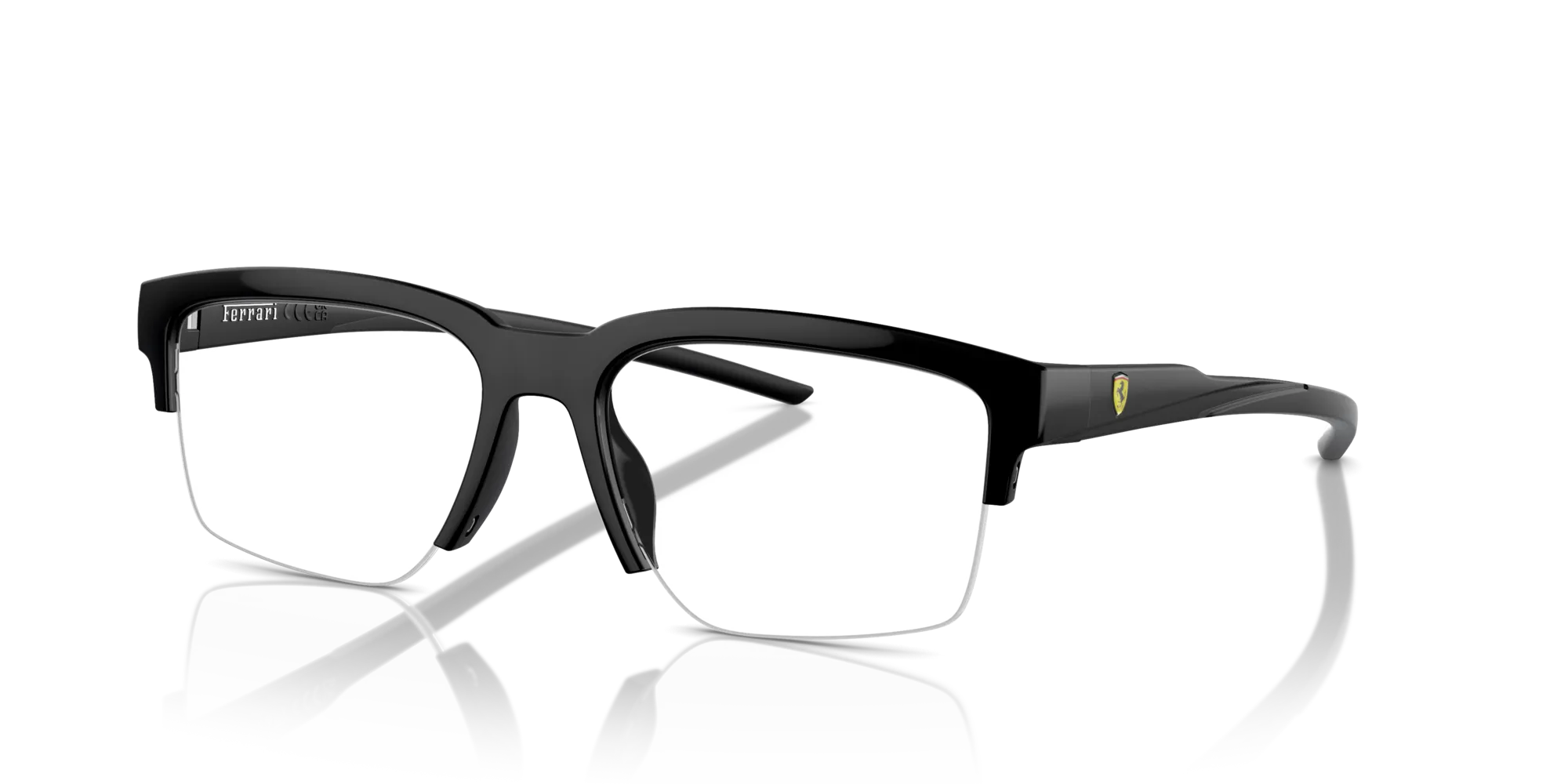 Ferrari Scuderia FZ8008U 504 Montature da vista Iniettato Nero Geometrica Normale - immagine 4