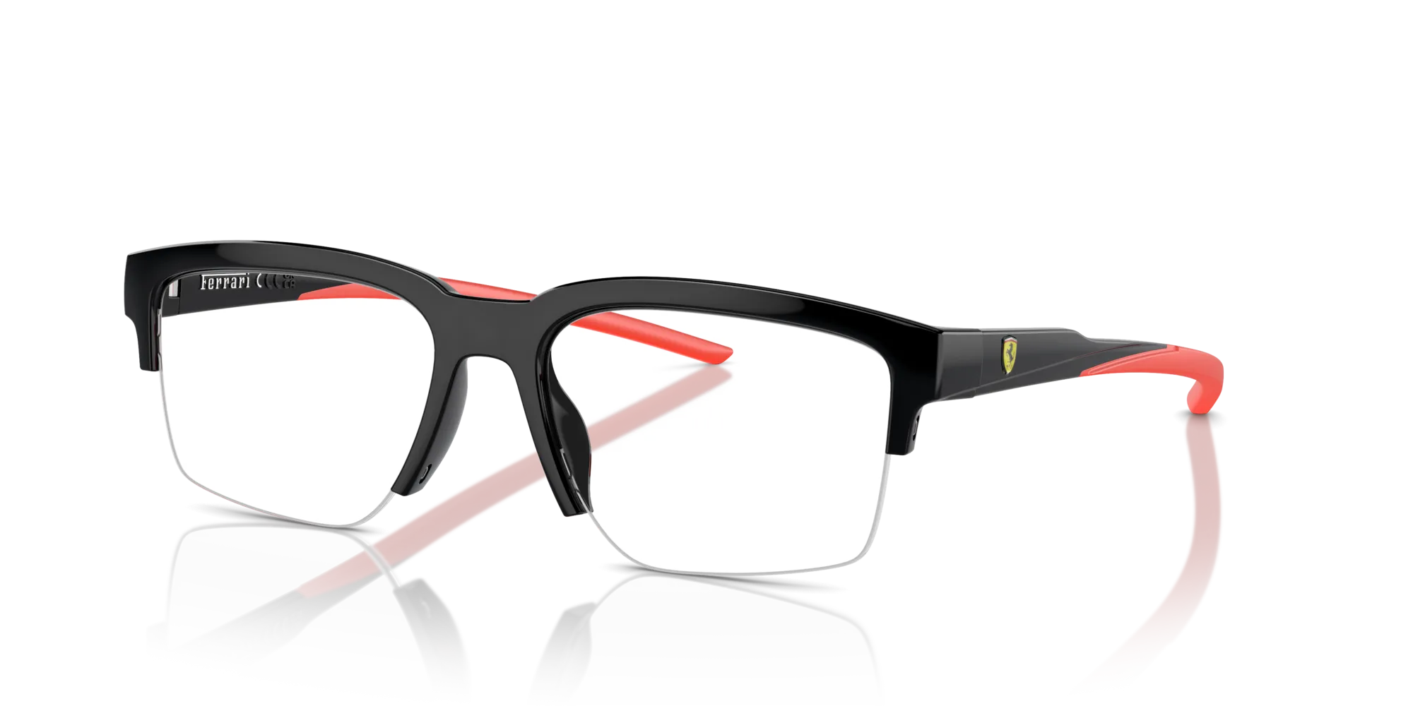 Ferrari Scuderia FZ8008U 501 Montature da vista Iniettato Nero Geometrica Normale - immagine 4