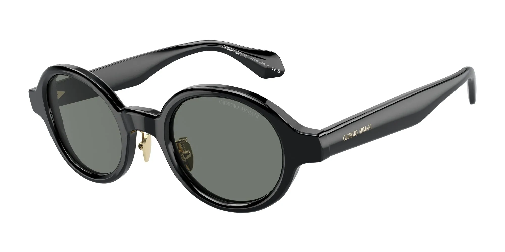 Giorgio Armani AR8205 6060/1 Occhiali da sole Acetato Nero Grigio Rotonda Normale - immagine 1