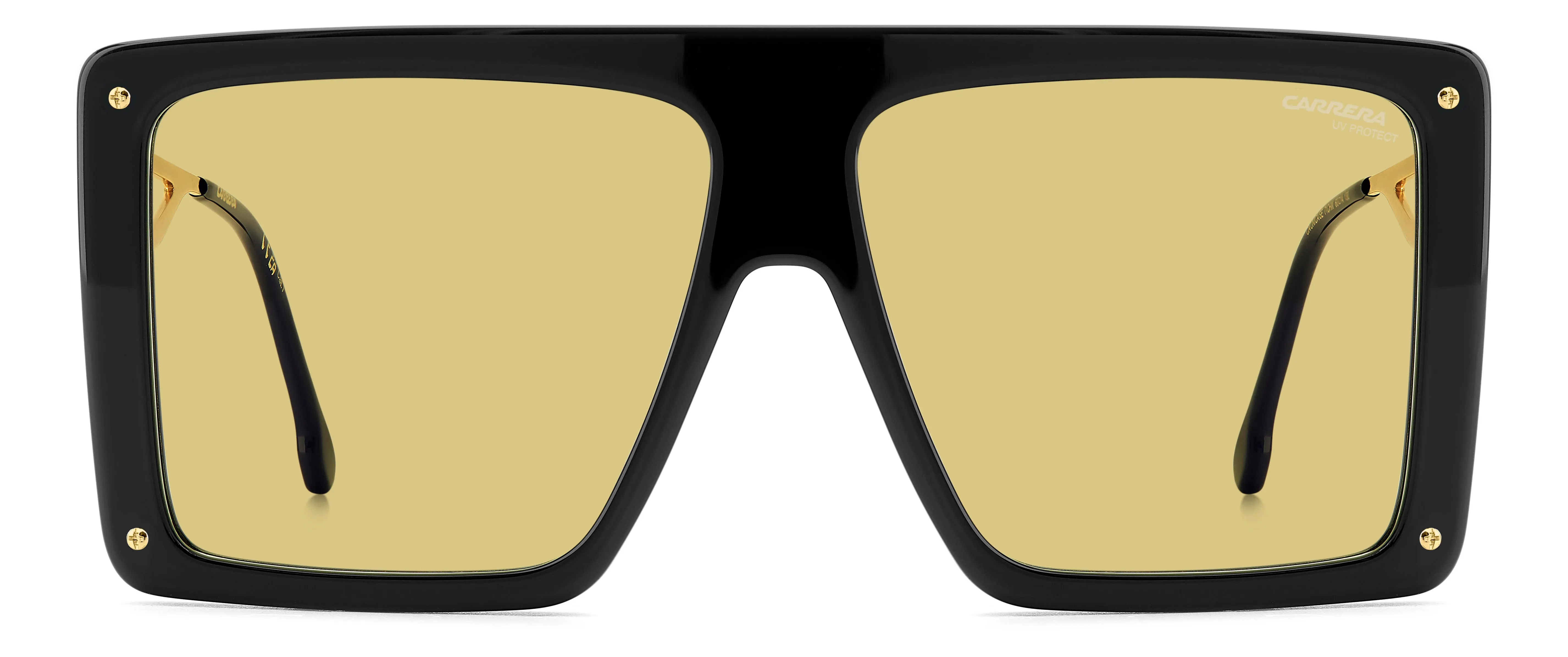 Carrera CA UNICA/SE 71C/HW Occhiali da sole Acetato Nero Giallo Squadrata Normale - immagine 2