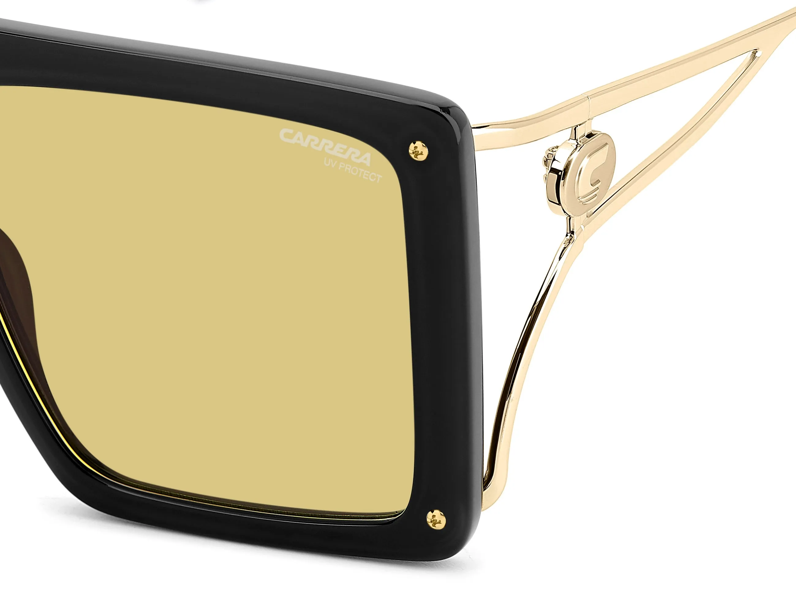 Carrera CA UNICA/SE 71C/HW Occhiali da sole Acetato Nero Giallo Squadrata Normale - immagine 4