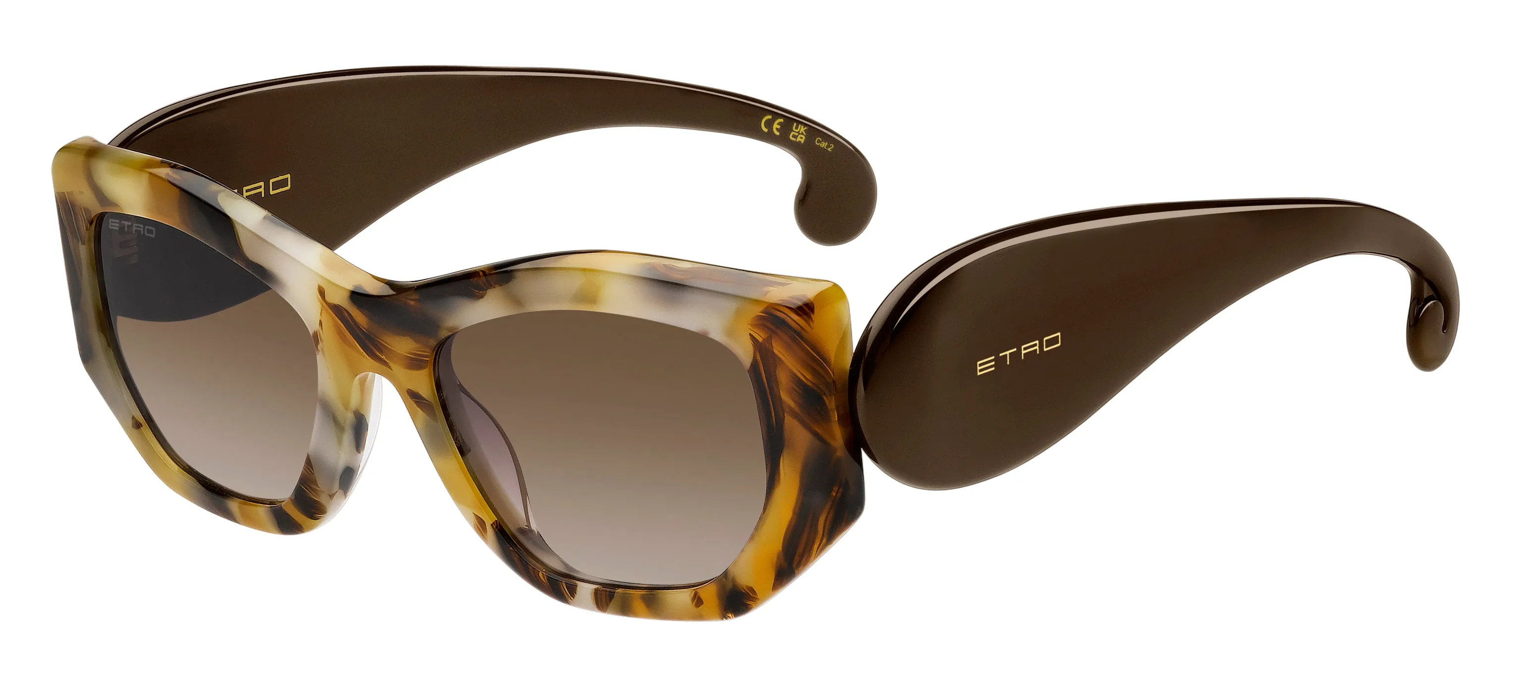 ETRO ETRO ETROPAISLEY 086/HA Occhiali da sole Marrone Sfumato - immagine 4