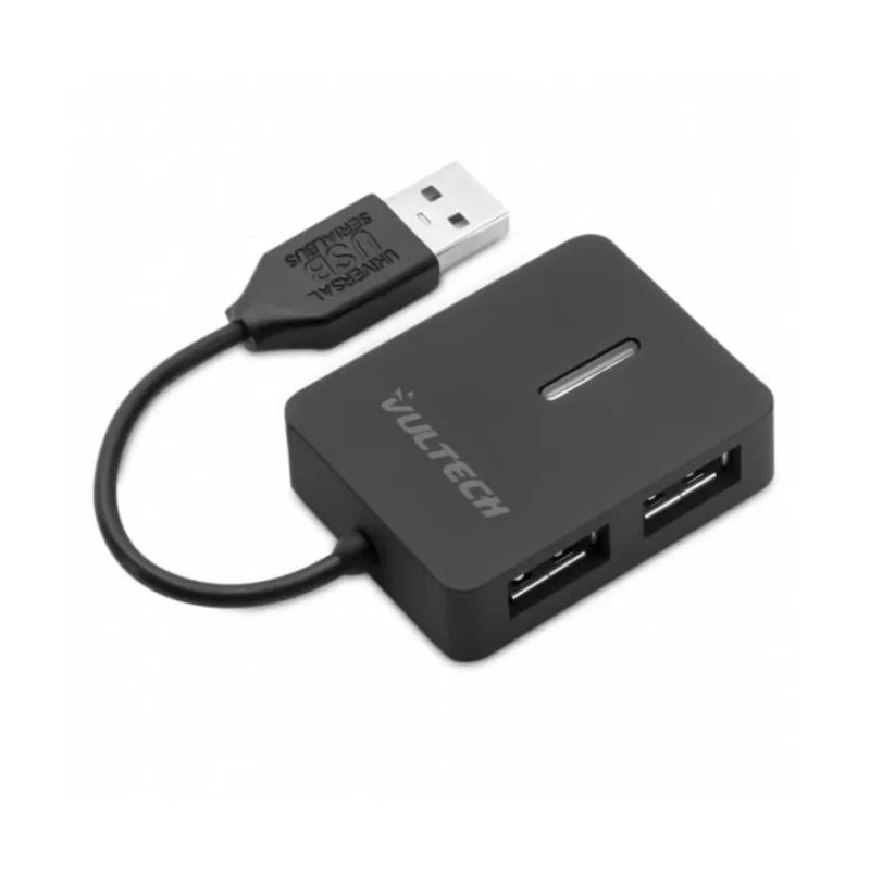 Hub Vultech 4 porte 480 Mbit/s USB 2.0 modello HU-04USB2 con LED Plug and Play - immagine 1