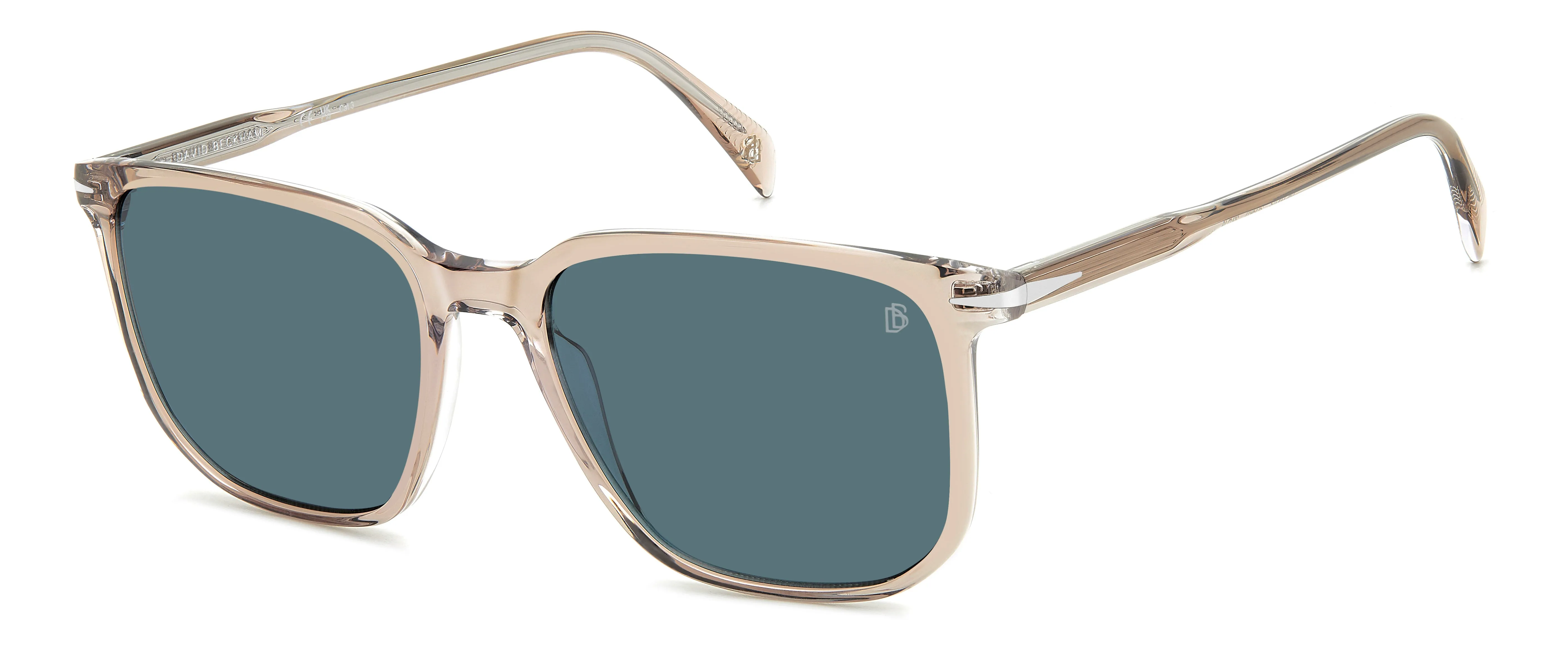 DAVID BECKHAM DB 1141/S SD9/KU Occhiali da sole Acetato Beige Blu Squadrata - immagine 1