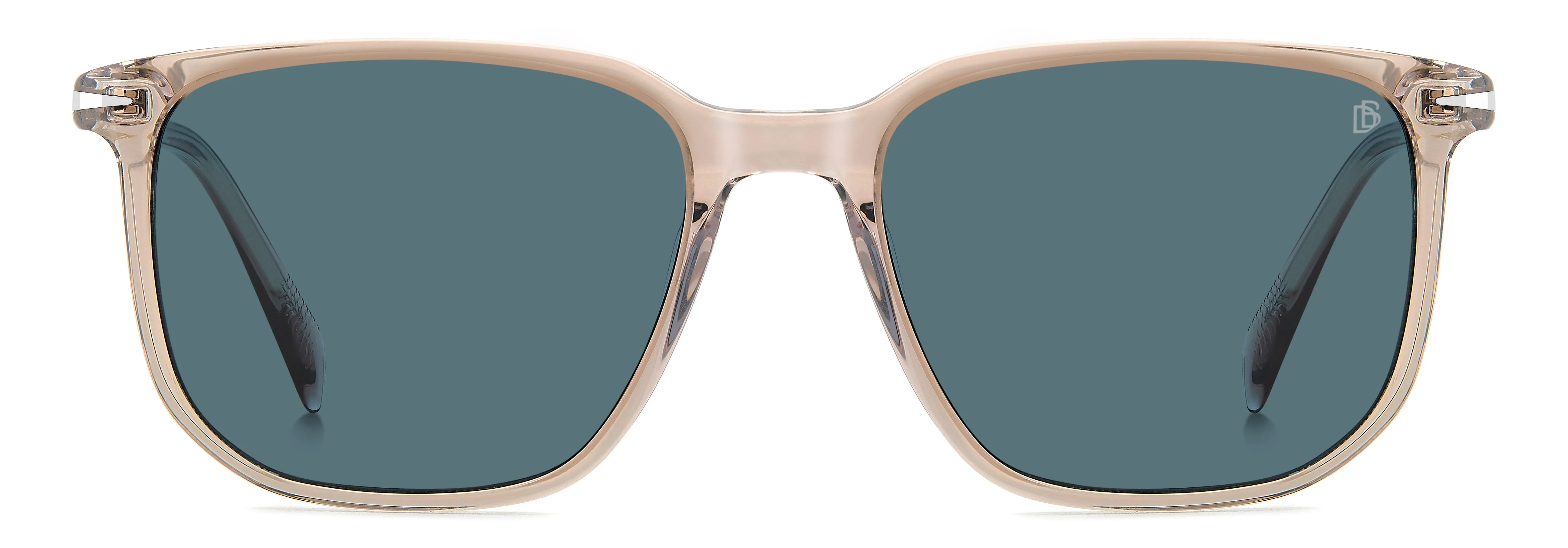DAVID BECKHAM DB 1141/S SD9/KU Occhiali da sole Acetato Beige Blu Squadrata - immagine 2