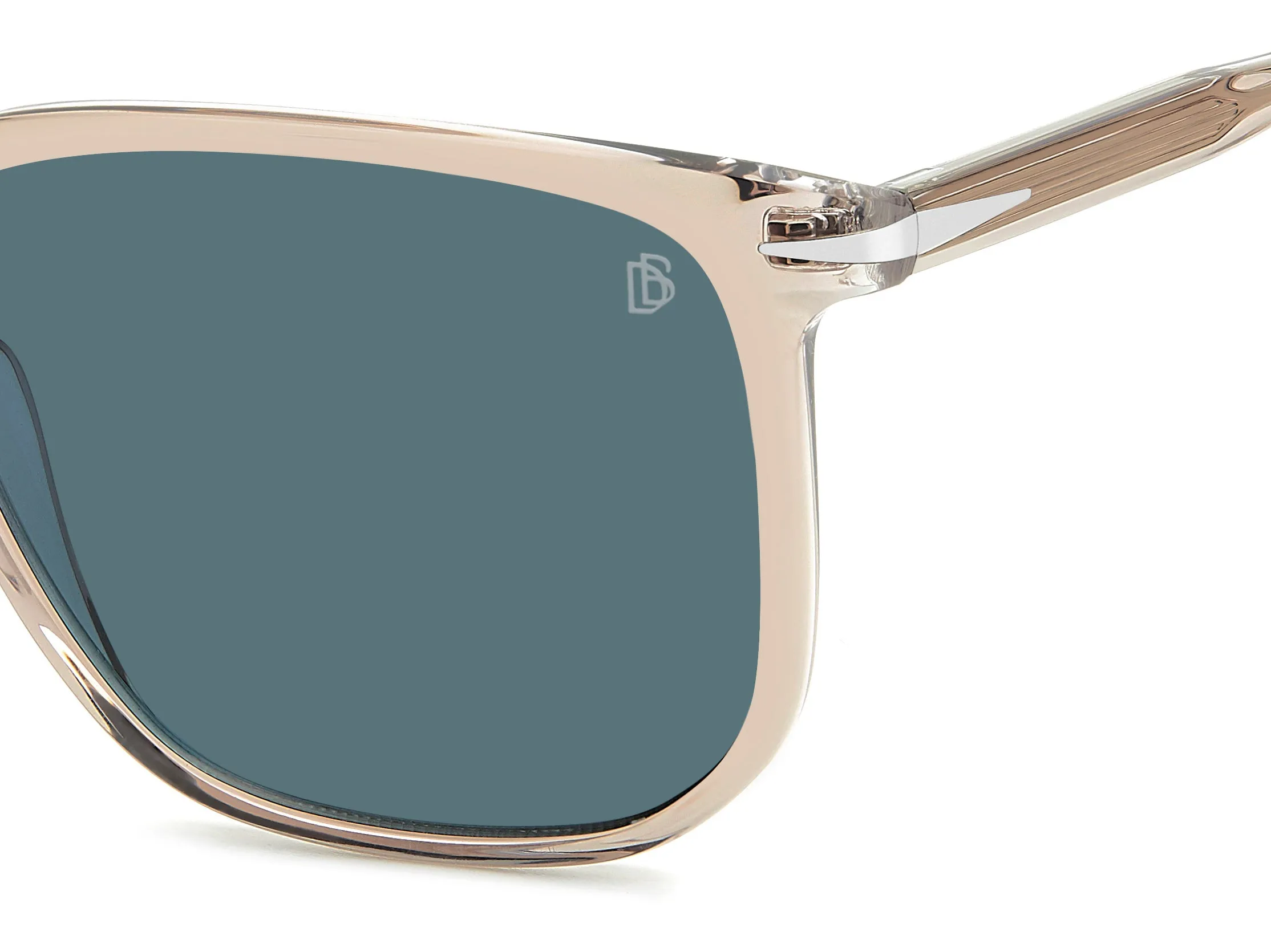 DAVID BECKHAM DB 1141/S SD9/KU Occhiali da sole Acetato Beige Blu Squadrata - immagine 3