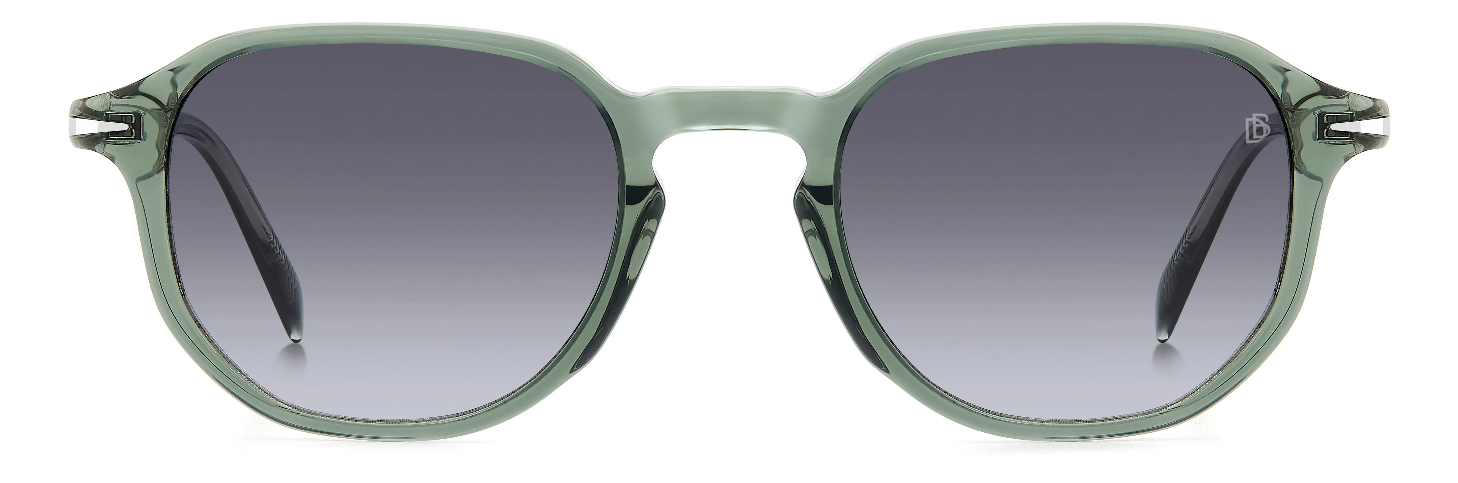 DAVID BECKHAM DB 1140/S B59/9O Occhiali da sole Acetato Verde Grigio Geometrica Sfumato - immagine 2
