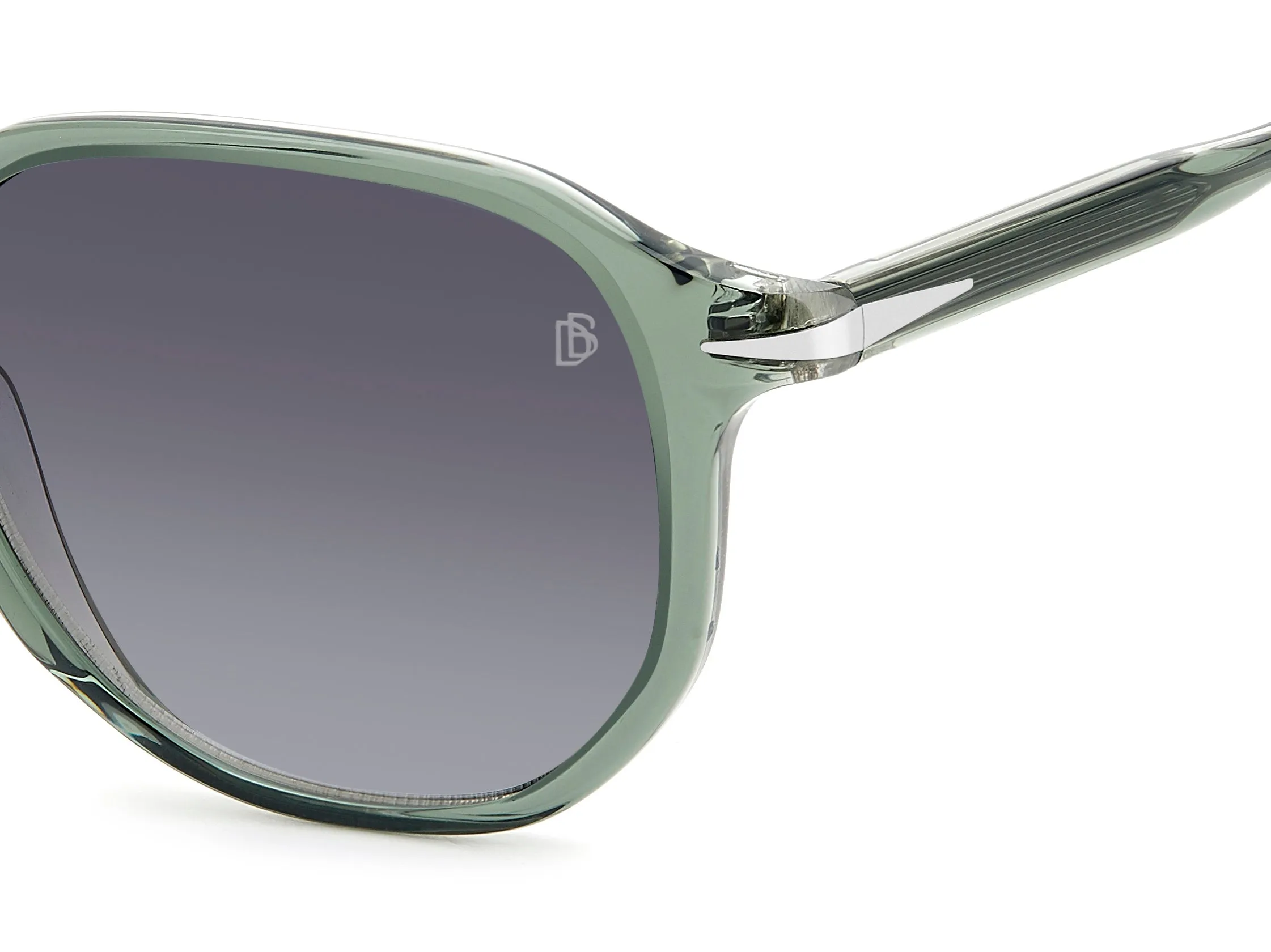 DAVID BECKHAM DB 1140/S B59/9O Occhiali da sole Acetato Verde Grigio Geometrica Sfumato - immagine 3