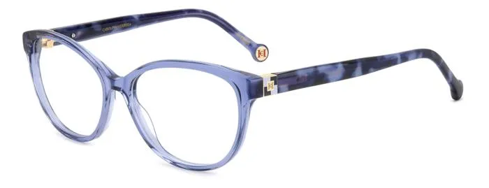 Carolina Herrera HER 0240 XP8 Montature da vista Acetato Blu Cat Eye - immagine 1