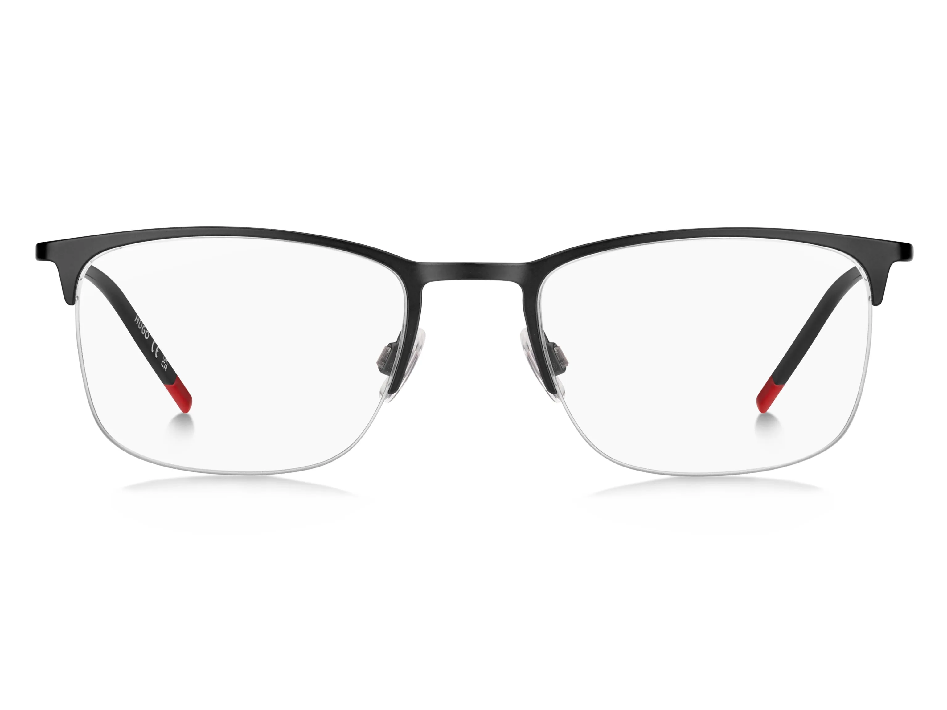 Hugo Boss HG 1291 OIT Montature da vista Acciaio Nero/Rosso Squadrata - immagine 2